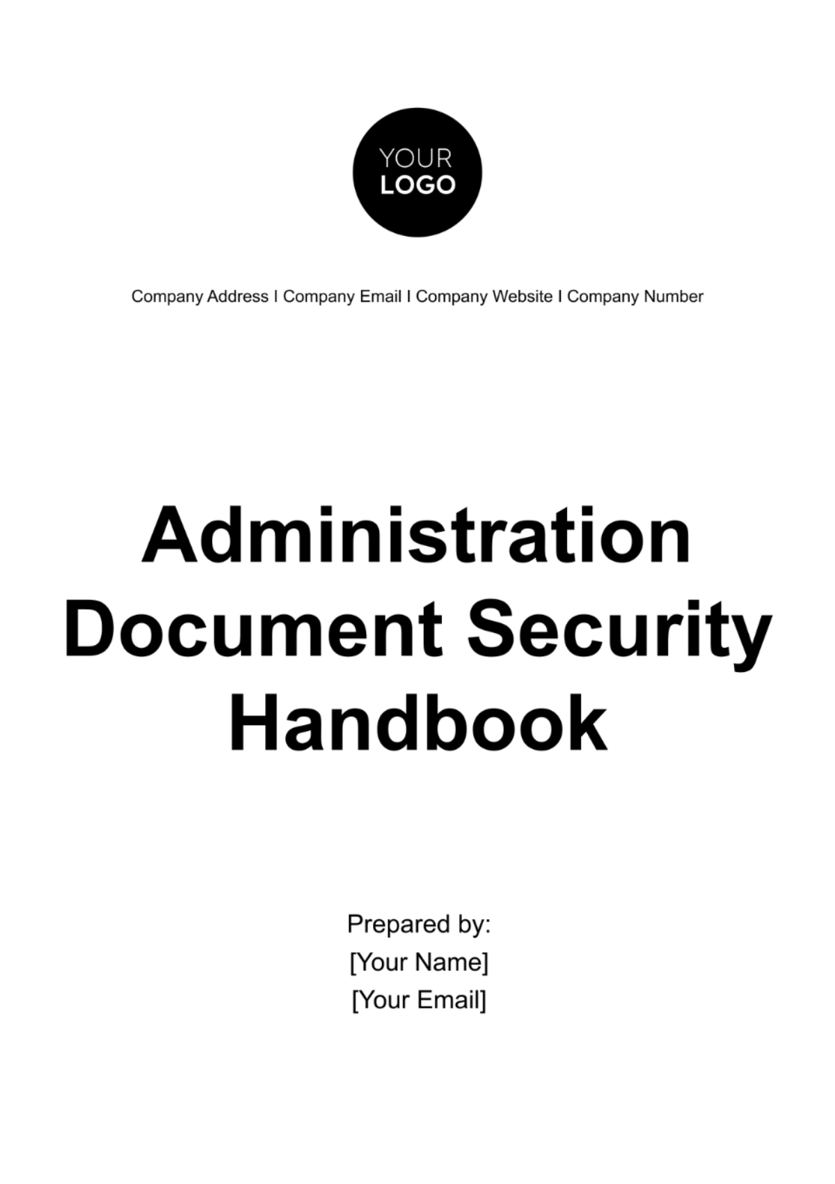 Free Administration Document Security Handbook Template