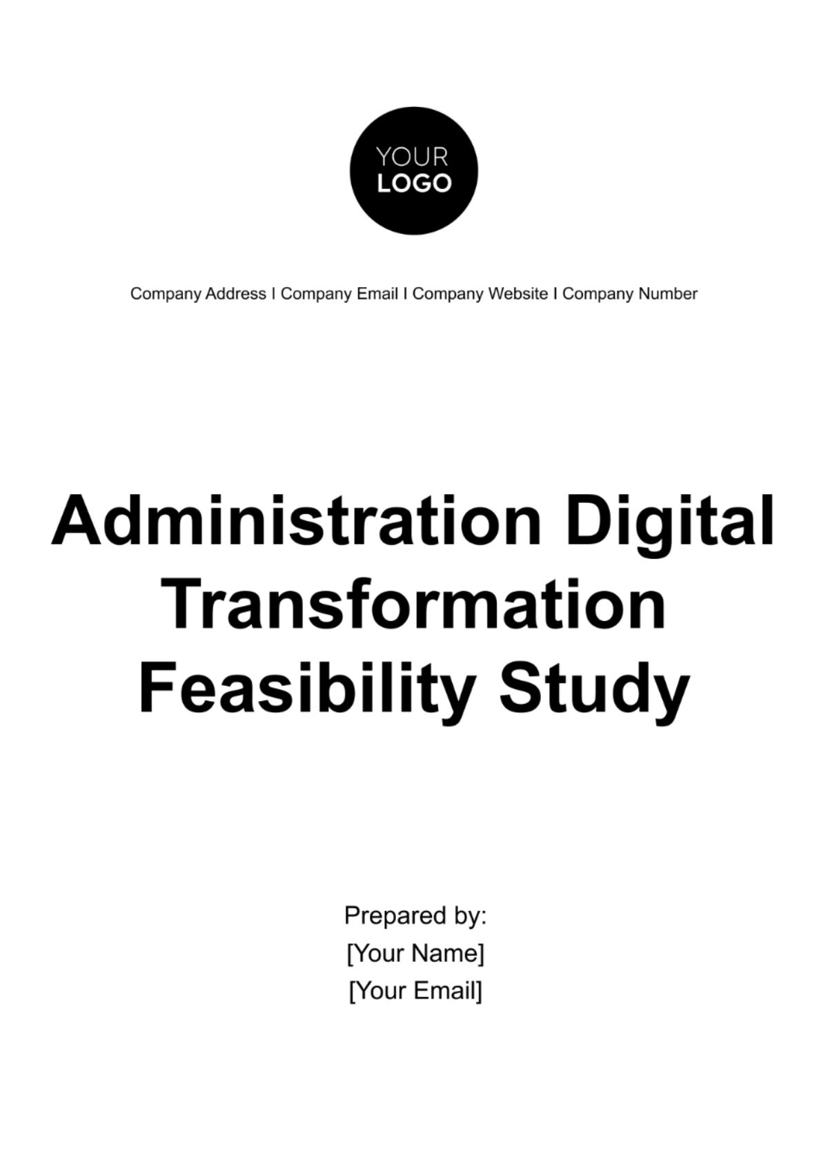 Free Administration Digital Transformation Feasibility Study Template
