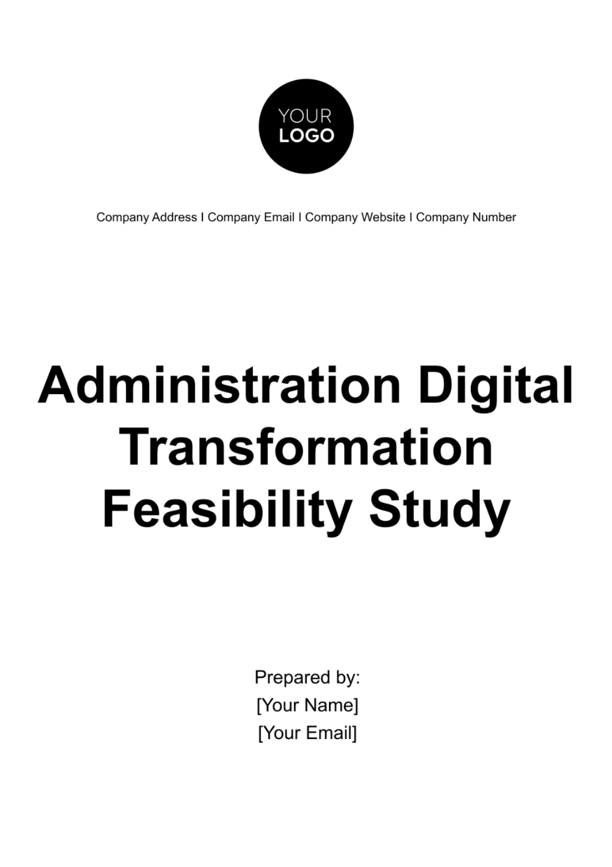 Administration Digital Transformation Feasibility Study Template - Edit Online & Download