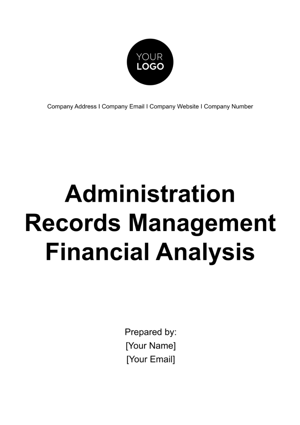 Administration Records Management Financial Analysis Template - Edit Online & Download