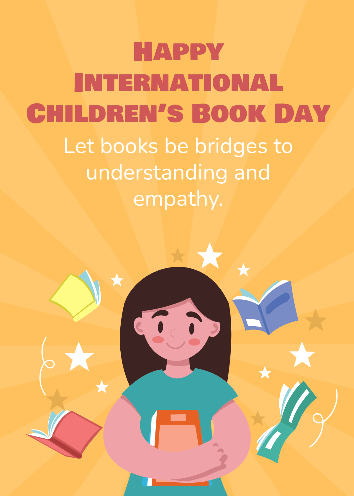 International Children’s Book Day  Greeting Card Template