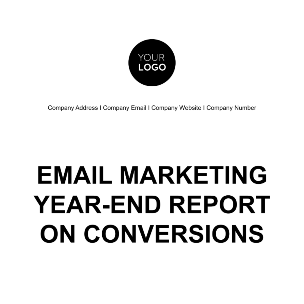 Free Email Marketing Year-end Report on Conversions Template