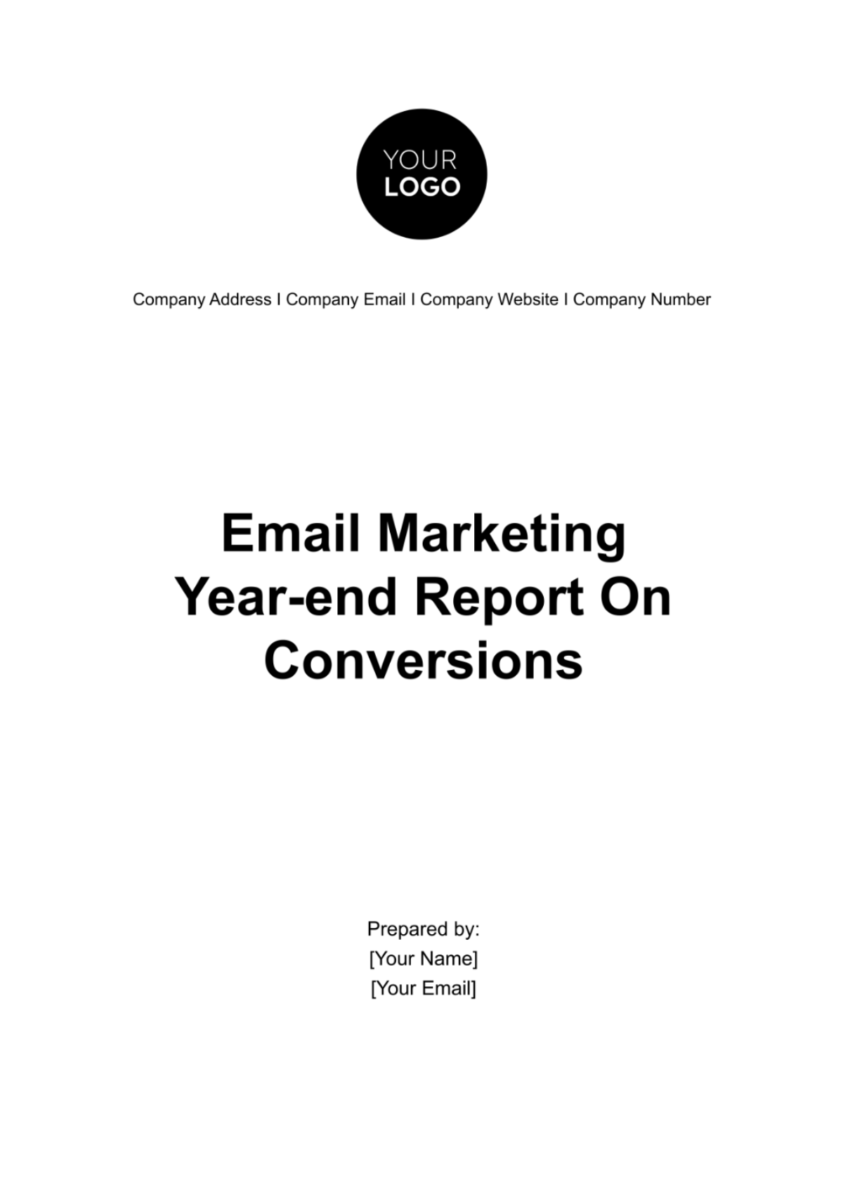 Email Marketing Year-end Report on Conversions Template - Edit Online & Download