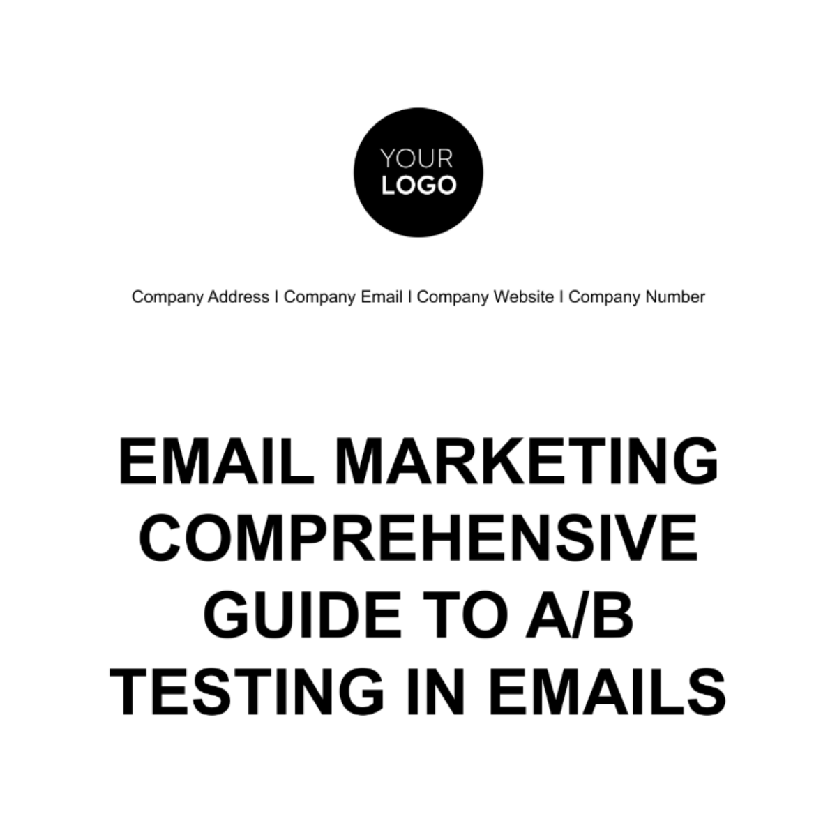 Free Email Marketing Comprehensive Guide to A/B Testing in Emails Template