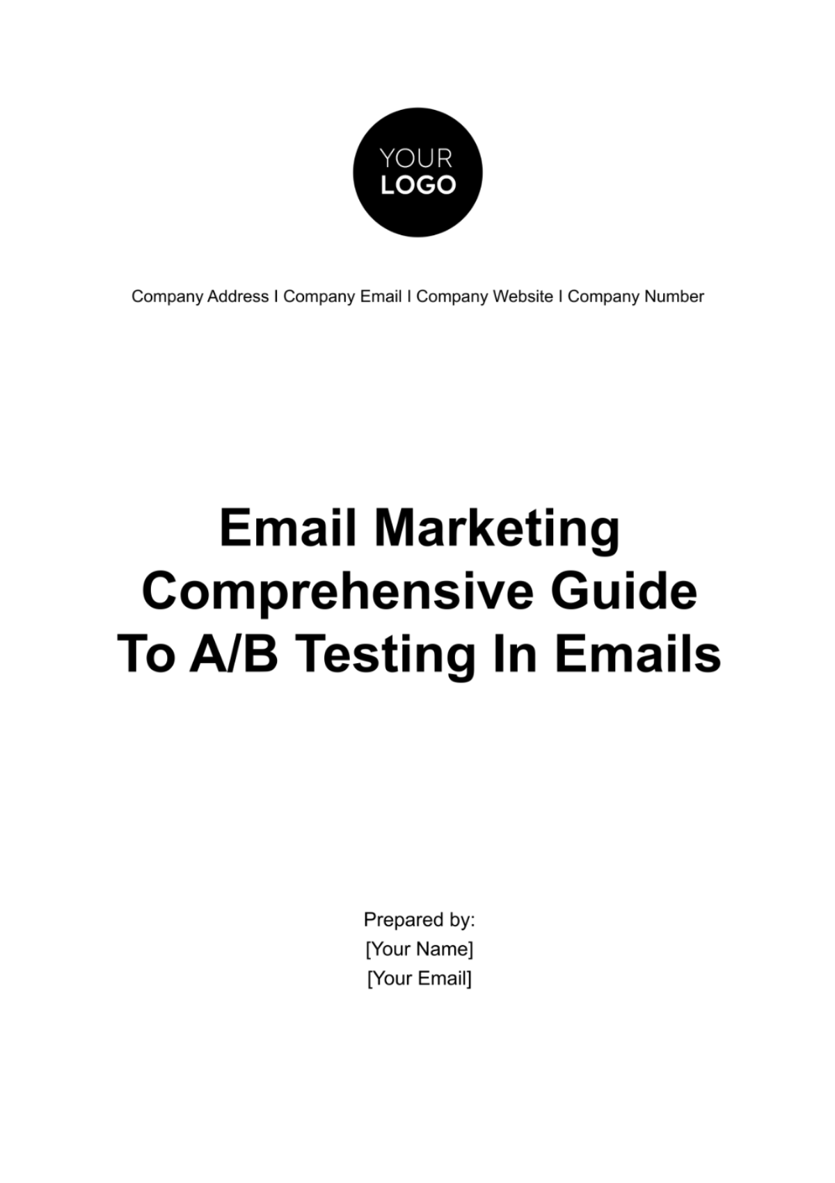 Free Email Marketing Comprehensive Guide to A/B Testing in Emails Template