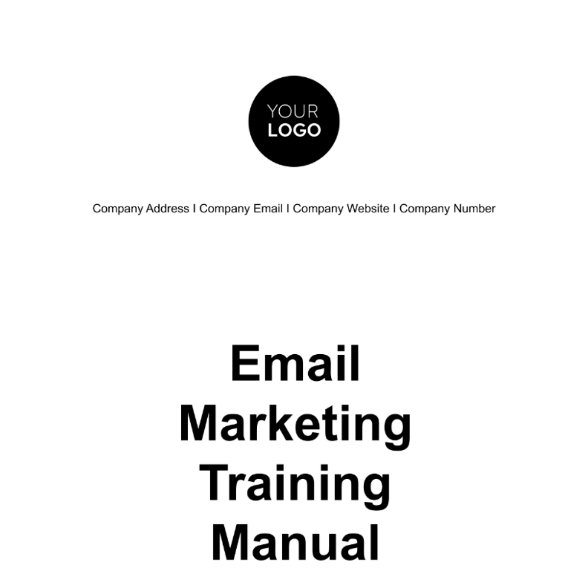 Email Marketing Training Manual Template