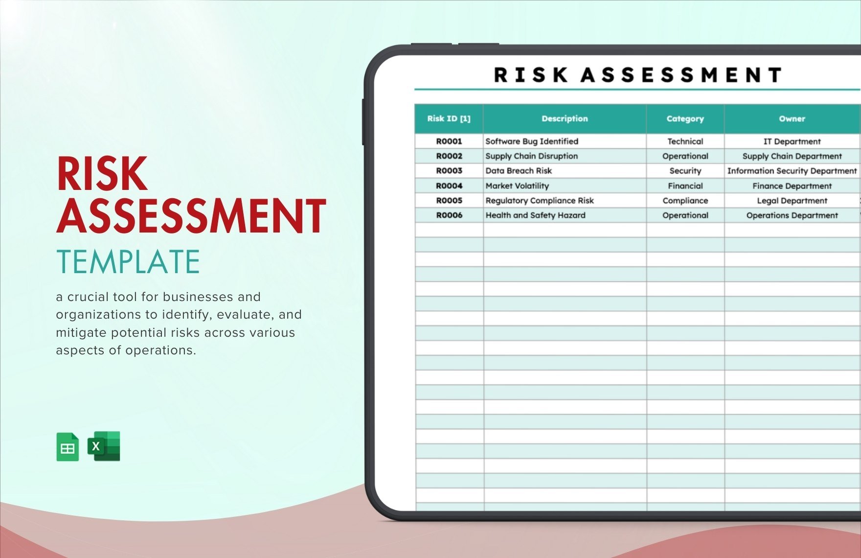 Free Risk Assessment Template in Excel, Google Sheets