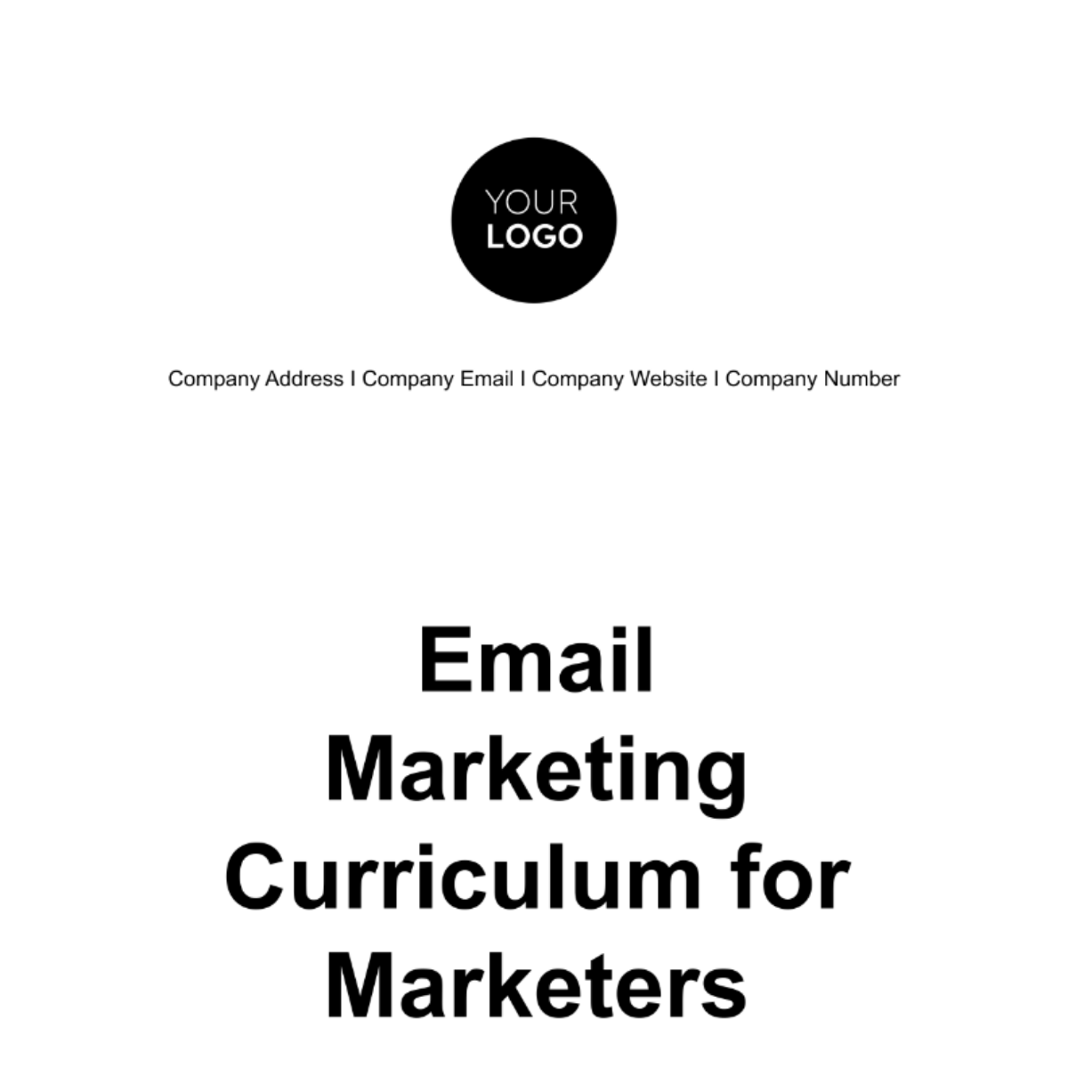 Free Email Marketing Curriculum for Marketers Template