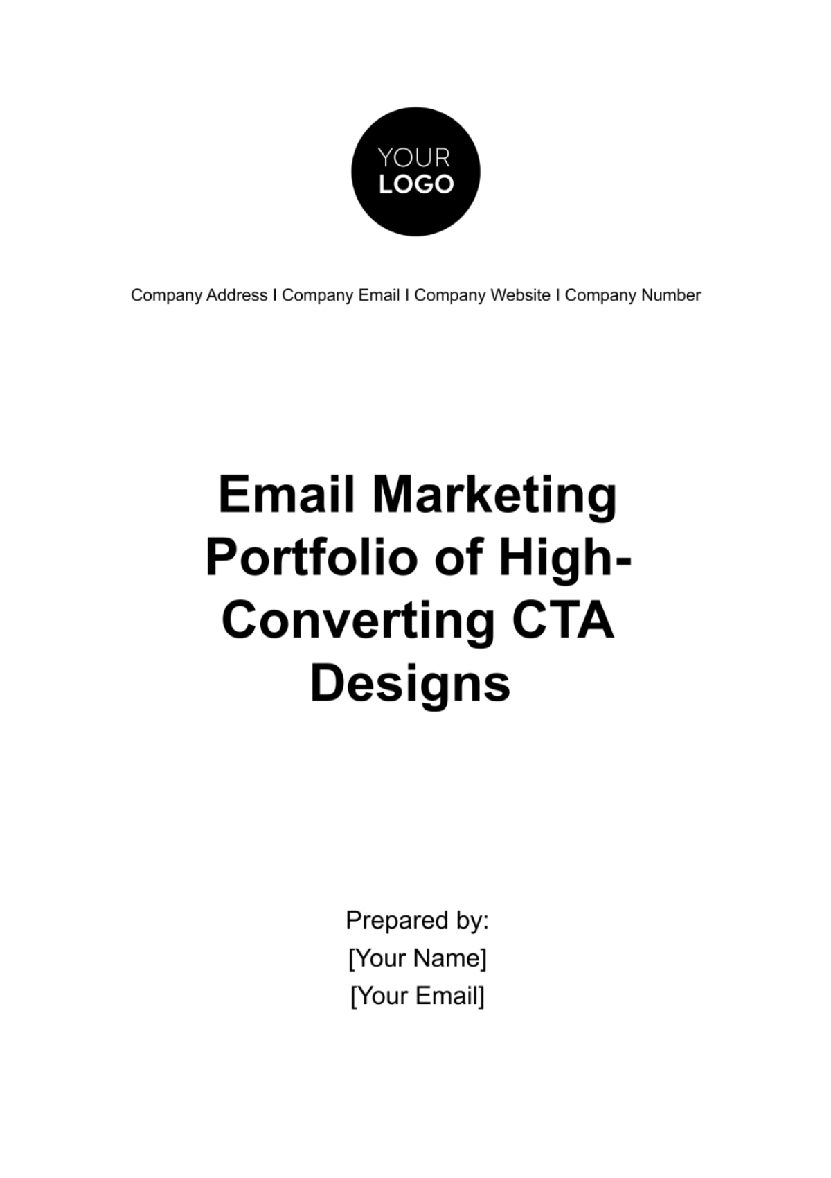 Email Marketing Portfolio of High-Converting CTA Designs Template