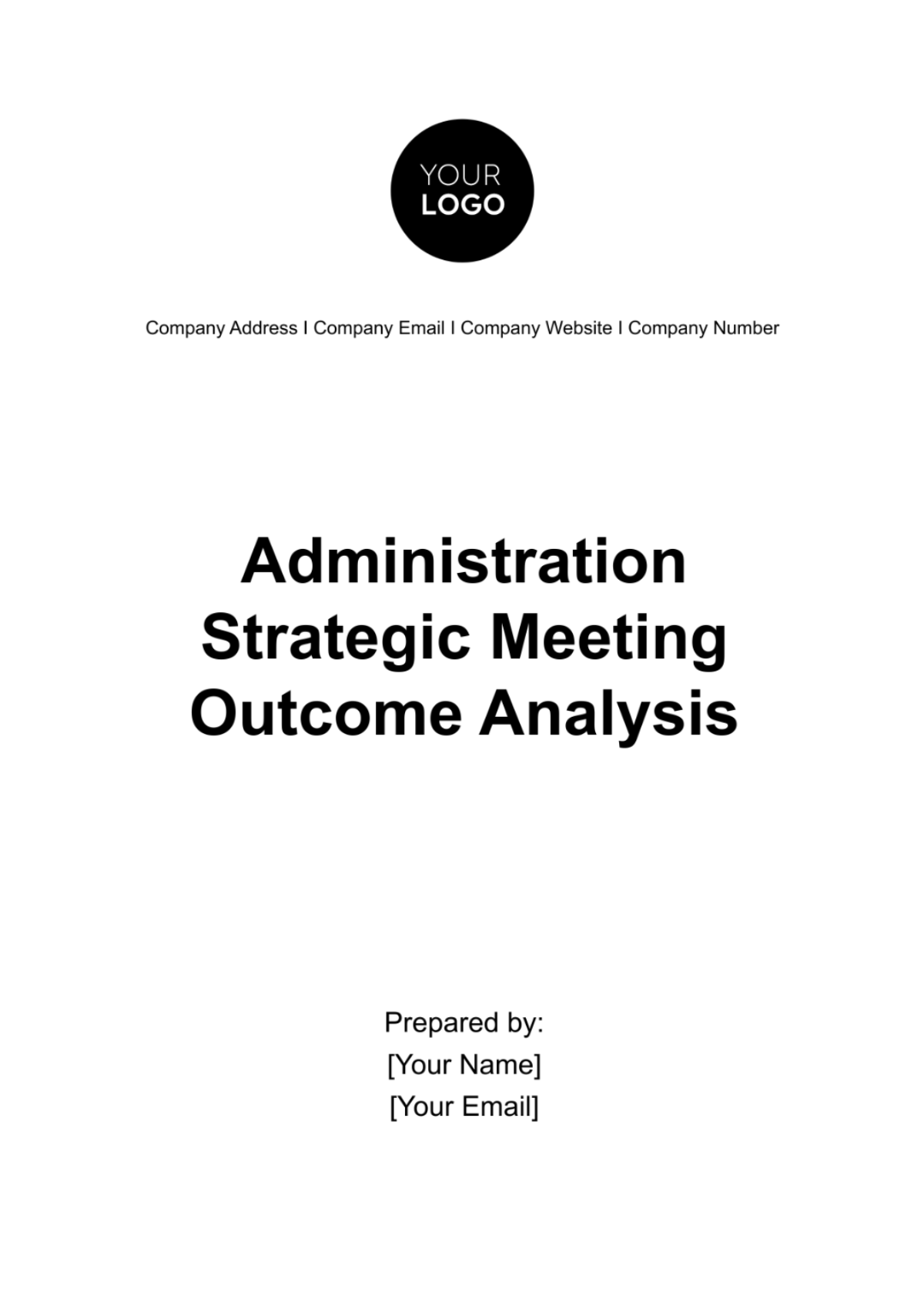 Free Administration Strategic Meeting Outcome Analysis Template