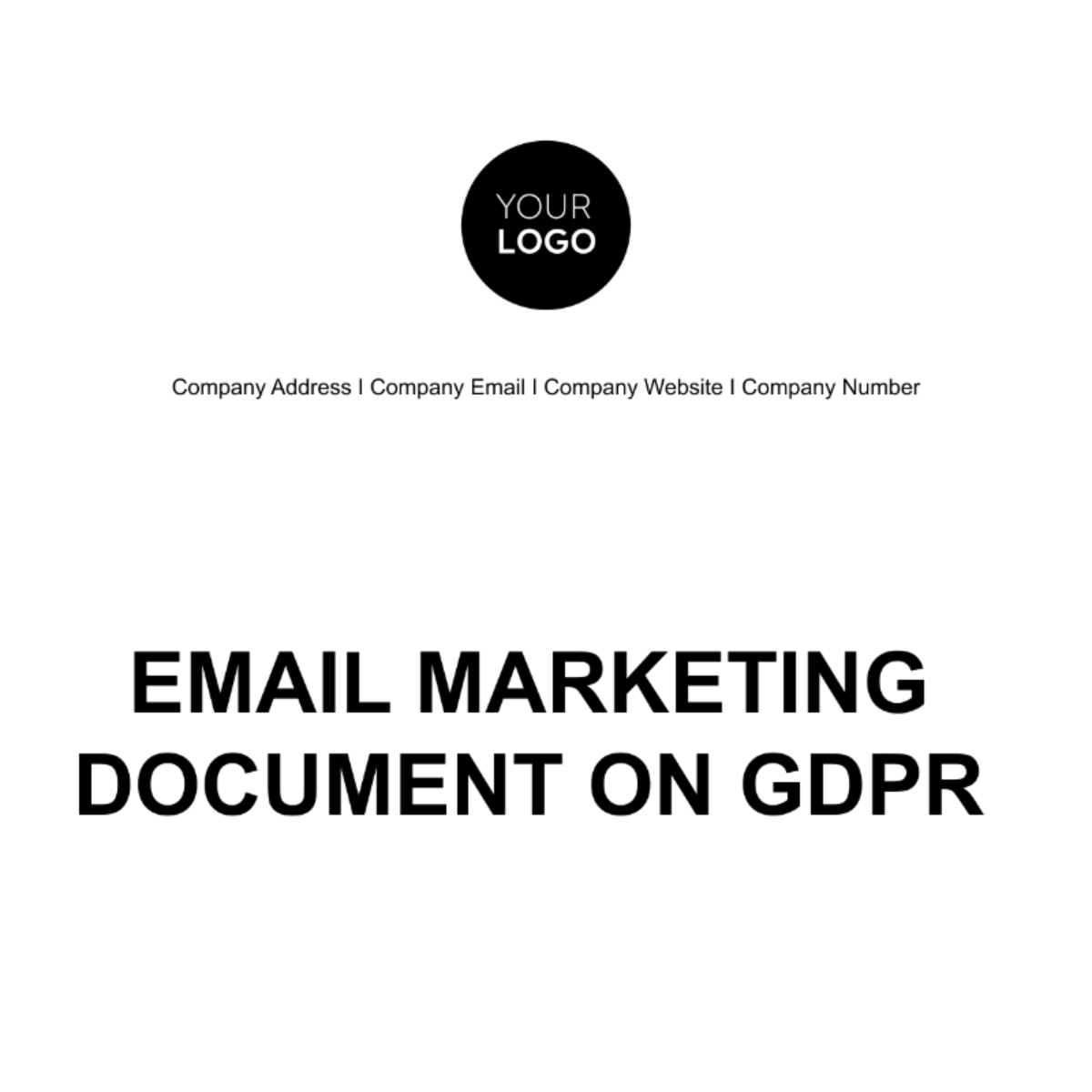 Email Marketing Document on GDPR Template