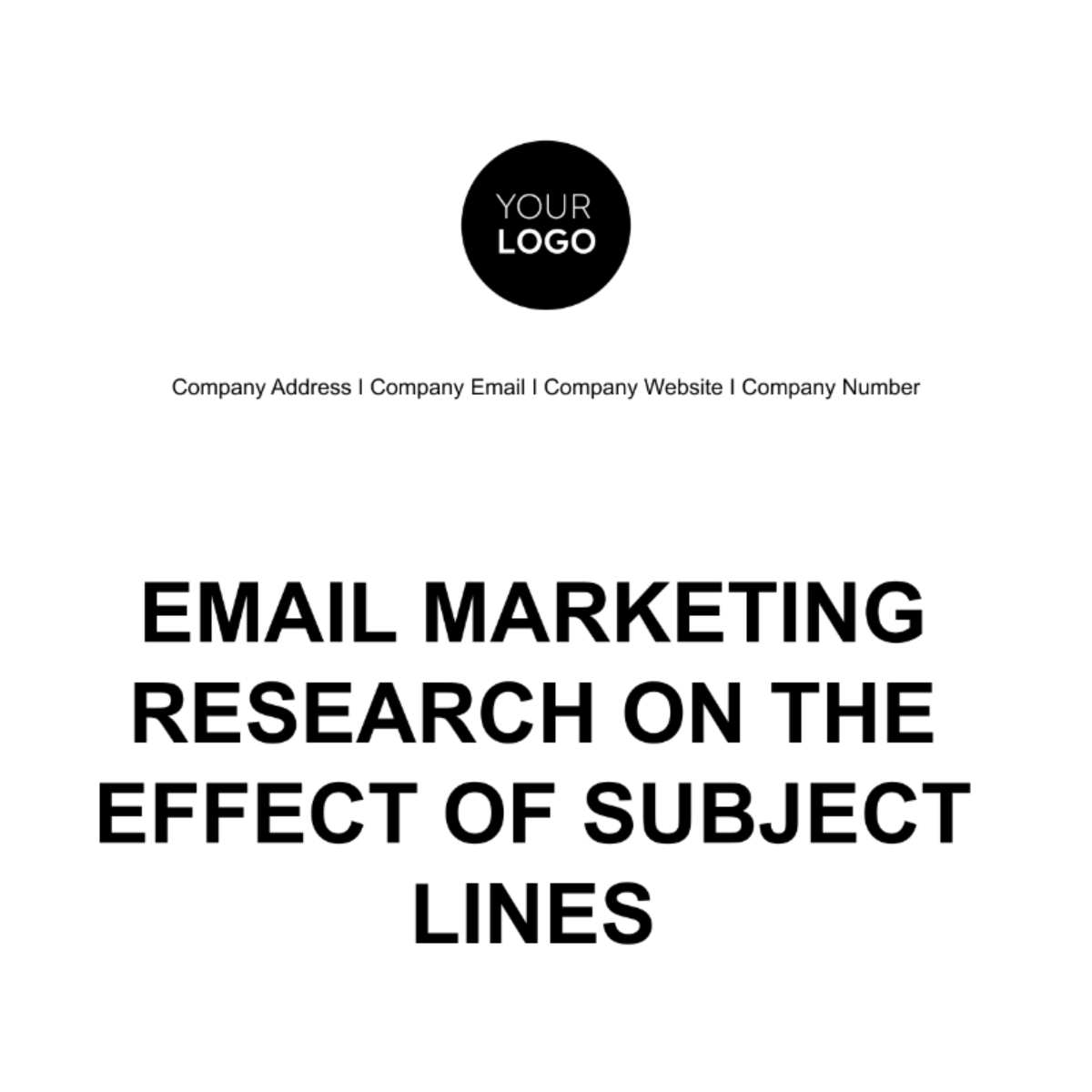 Free Email Marketing Research on the Effect of Subject Lines Template