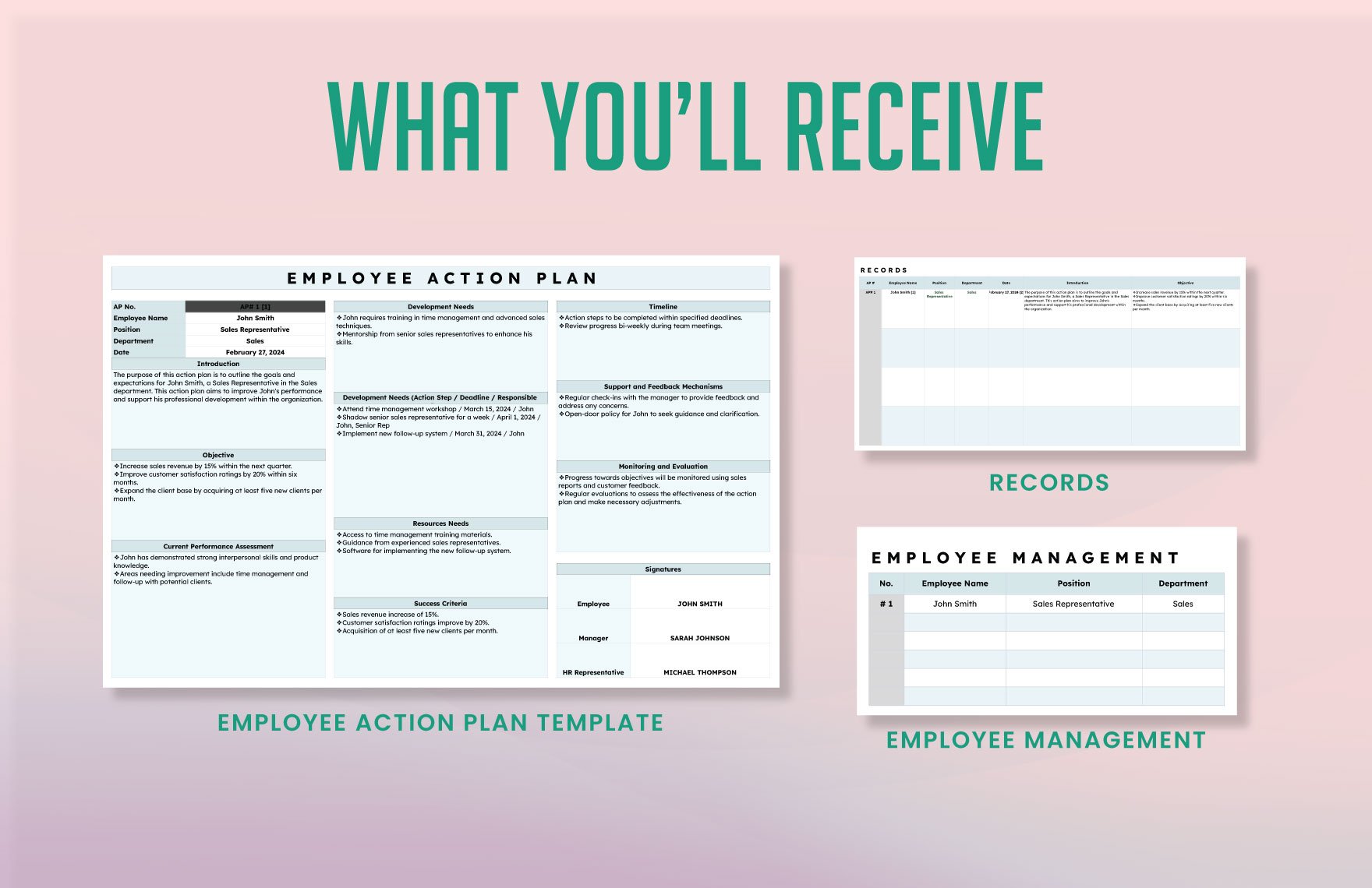 Employee Action Plan Template