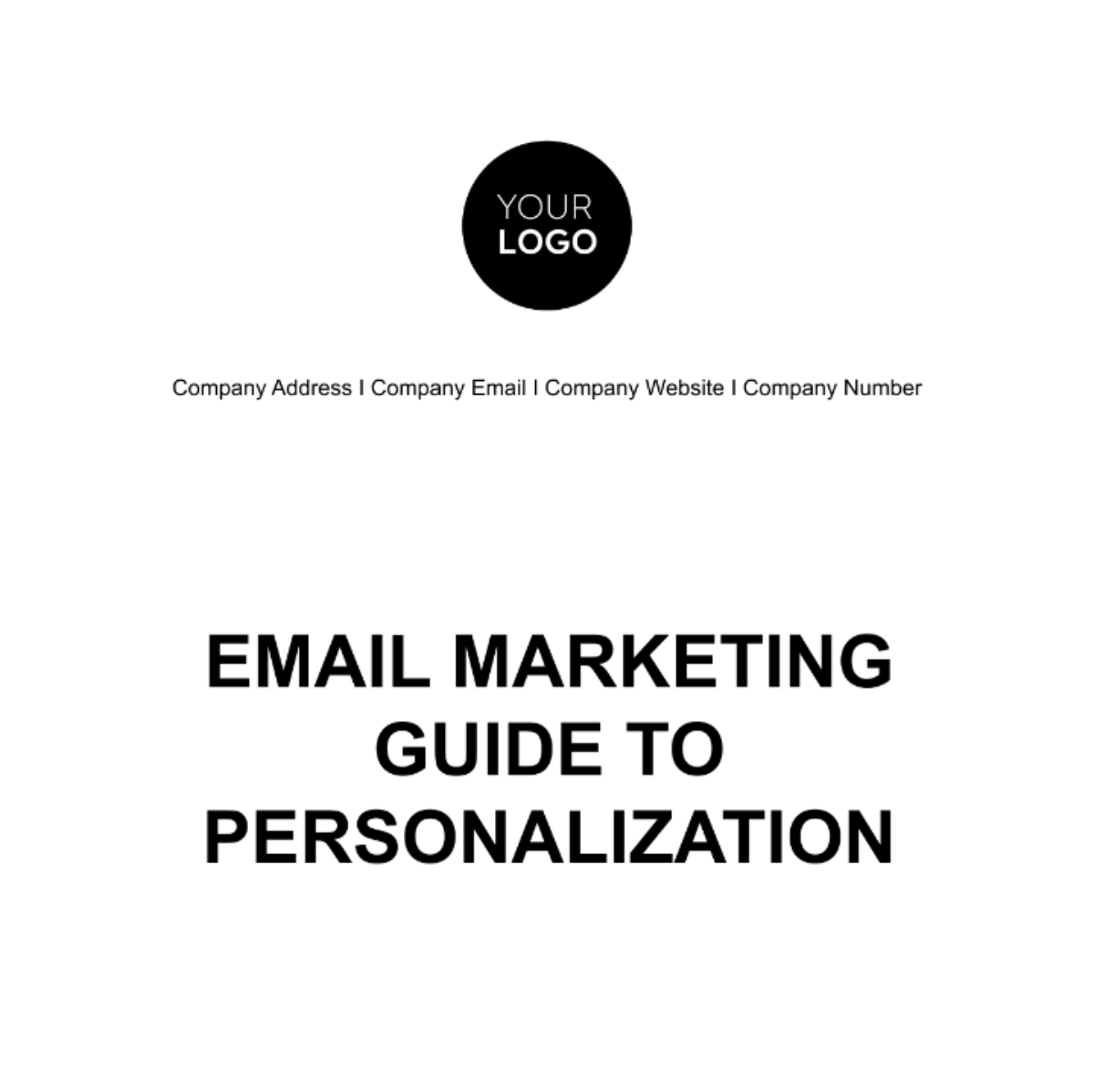 Free Email Marketing Guide to Personalization Template