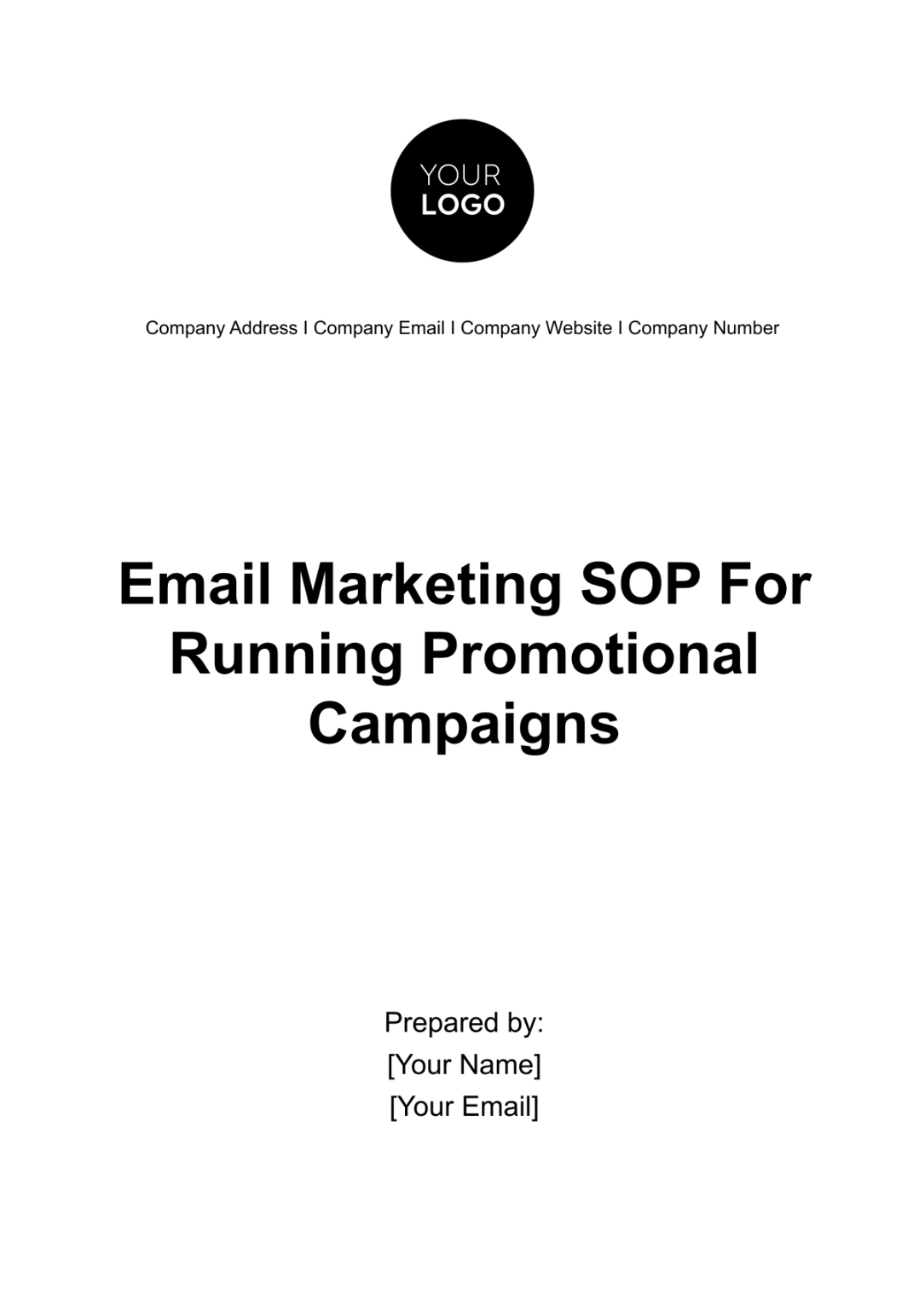 Email Marketing SOP for Running Promotional Campaigns Template