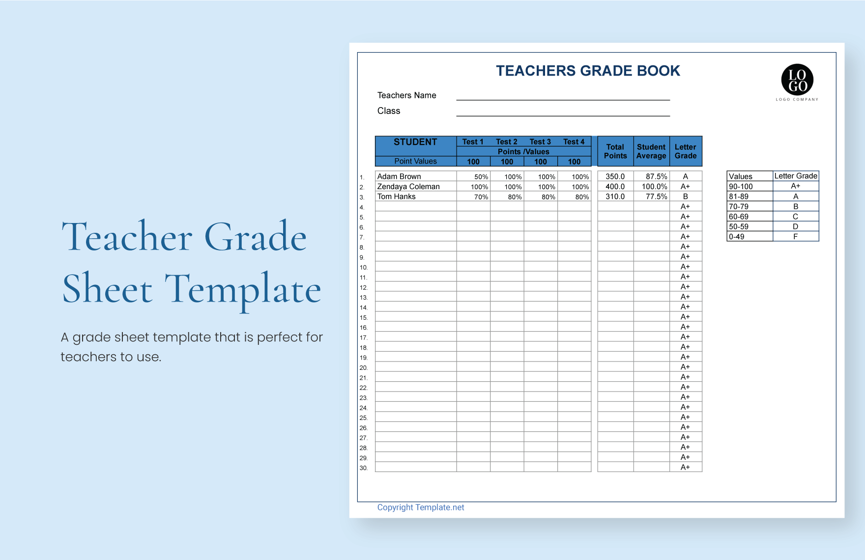 excel templates for teachers