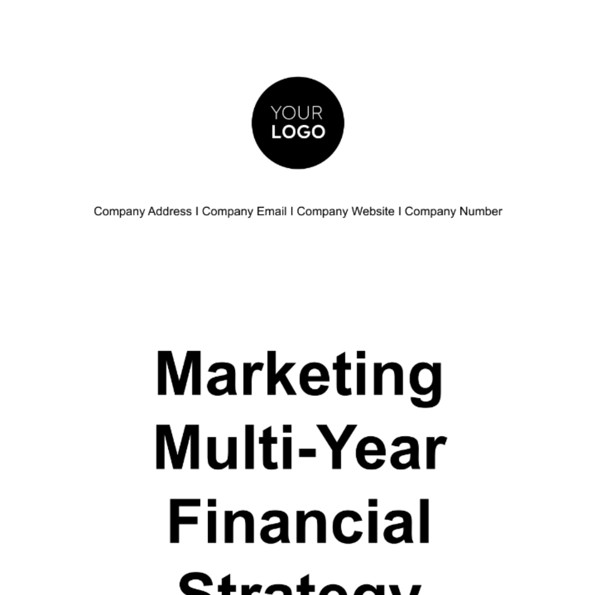 Marketing Multi-year Financial Strategy Template