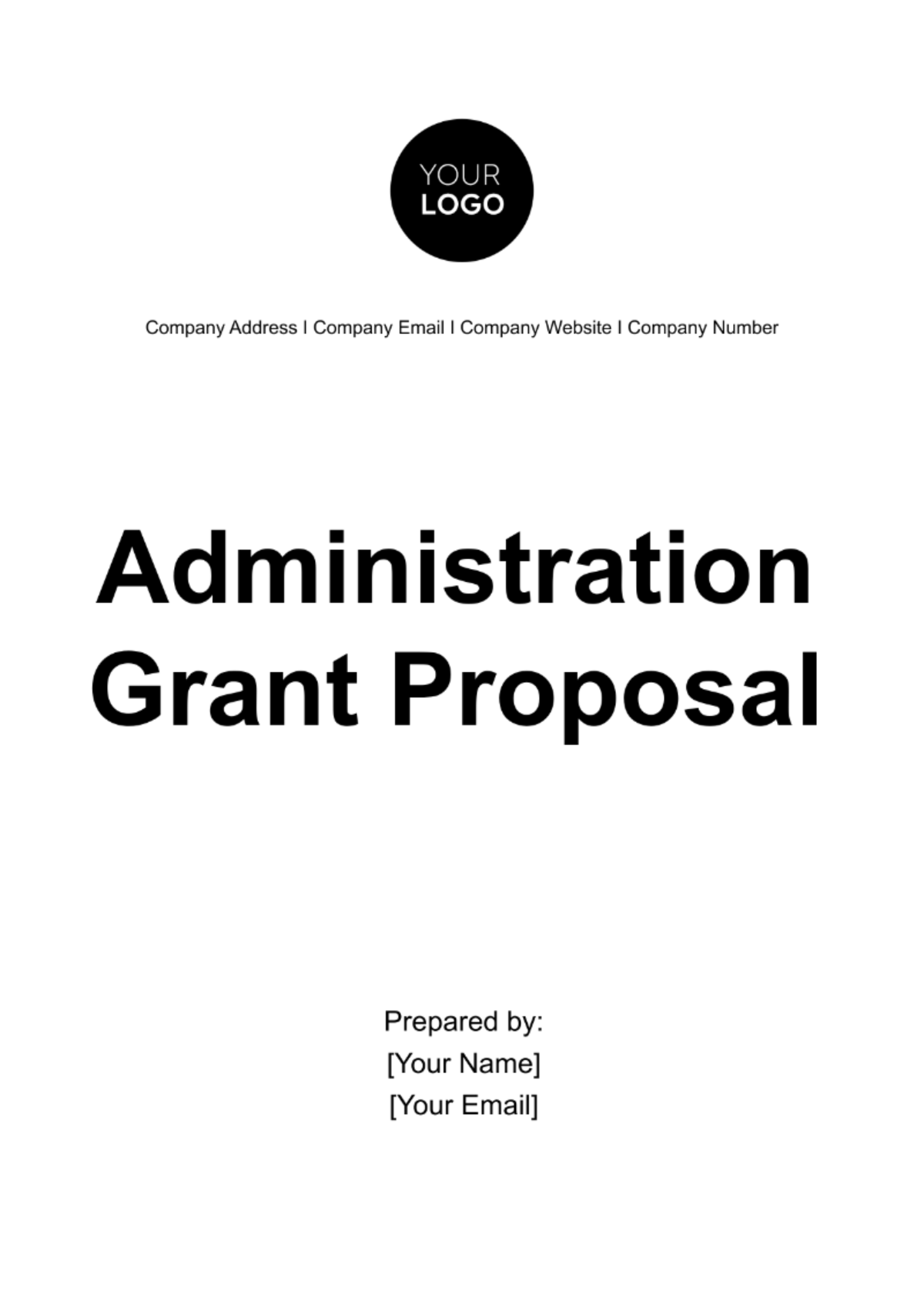 Free Administration Grant Proposal Template
