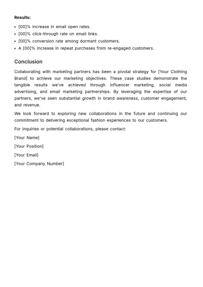 Free Marketing Partner Collaboration Report Template to Edit Online