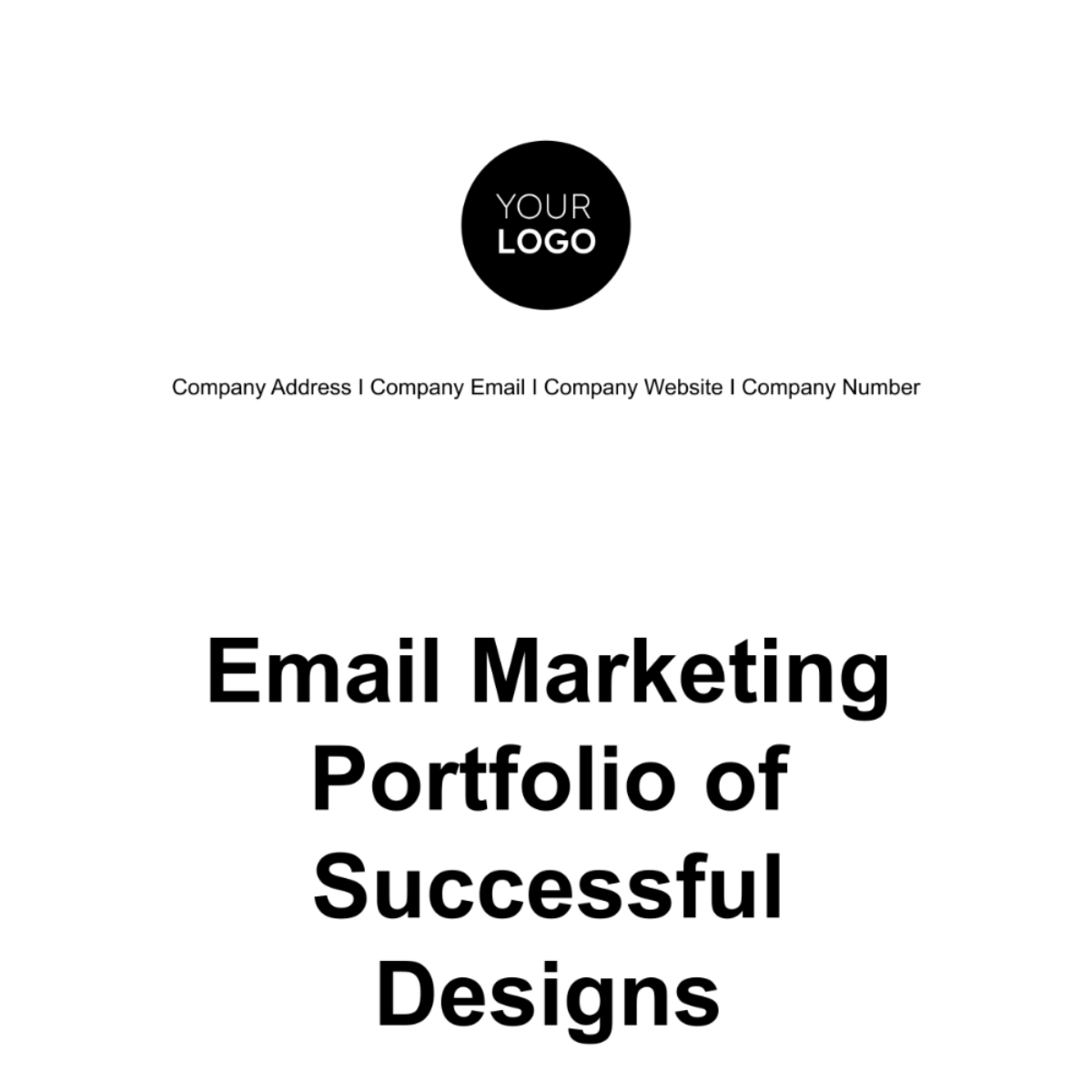 Free Email Marketing Portfolio of Successful Designs Template
