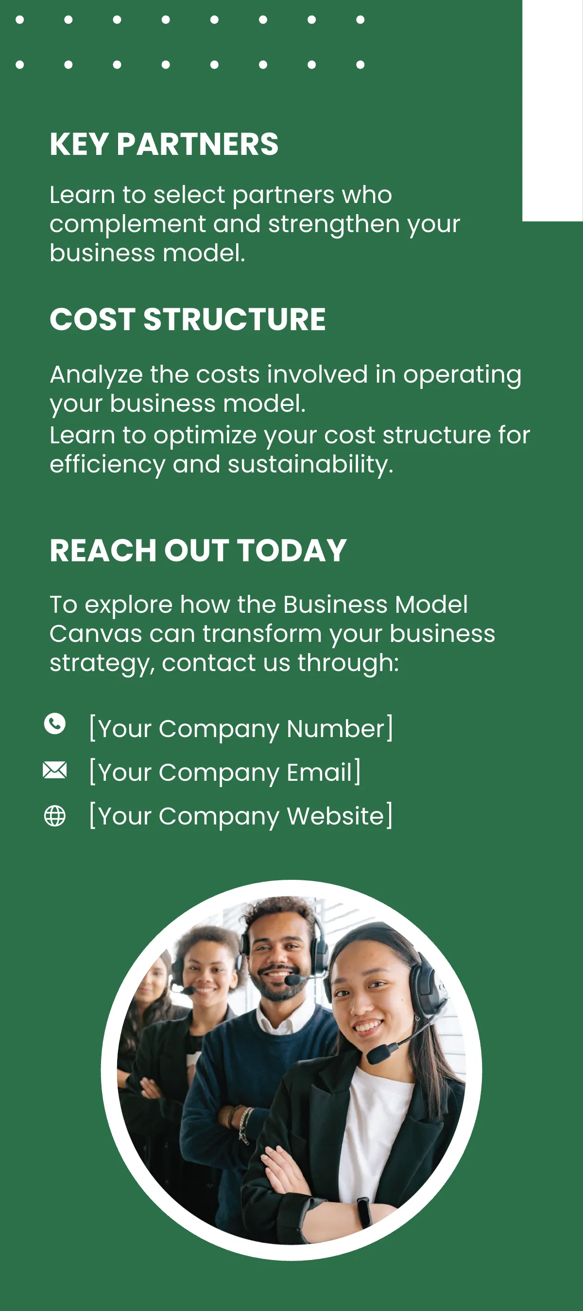 Free Business Model Canvas Explained Rack Card Template to Edit Online