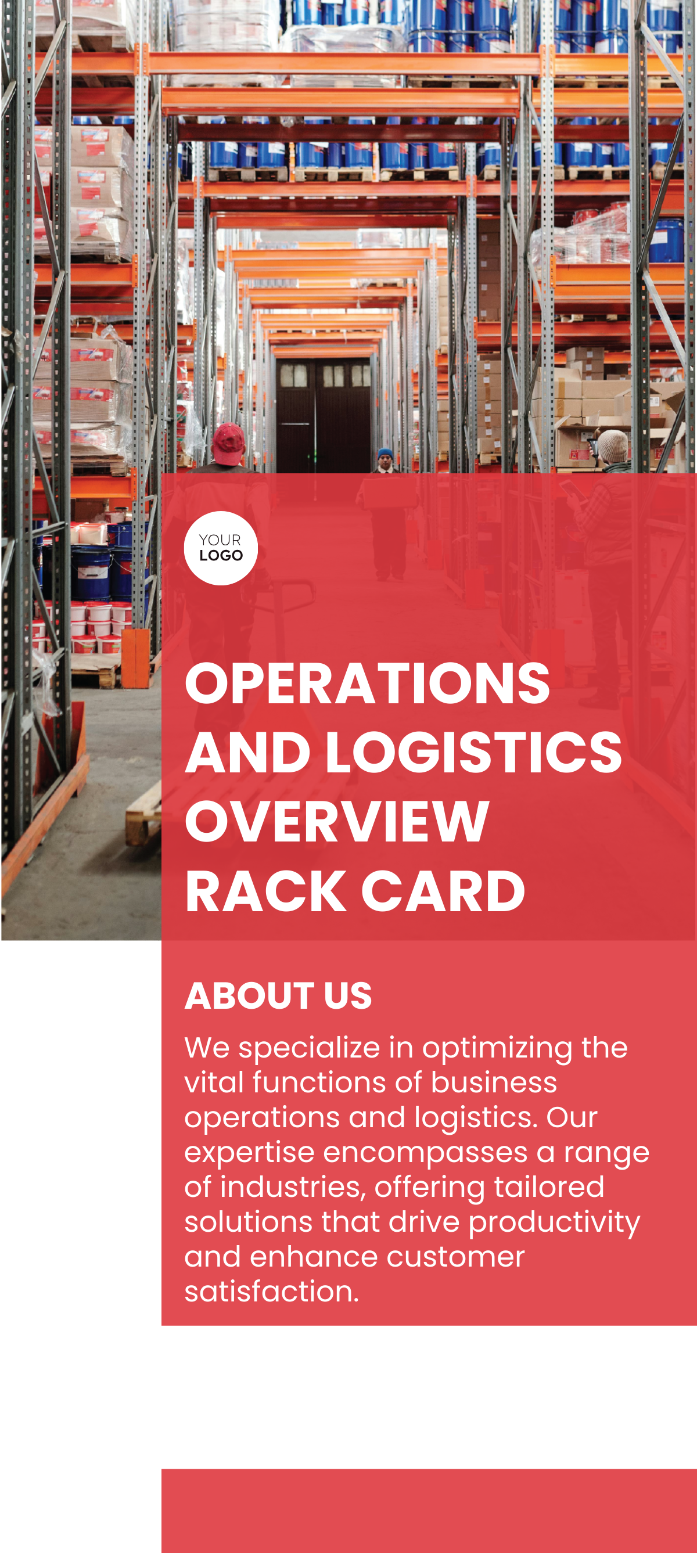 Free Operations and Logistics Overview Rack Card Template