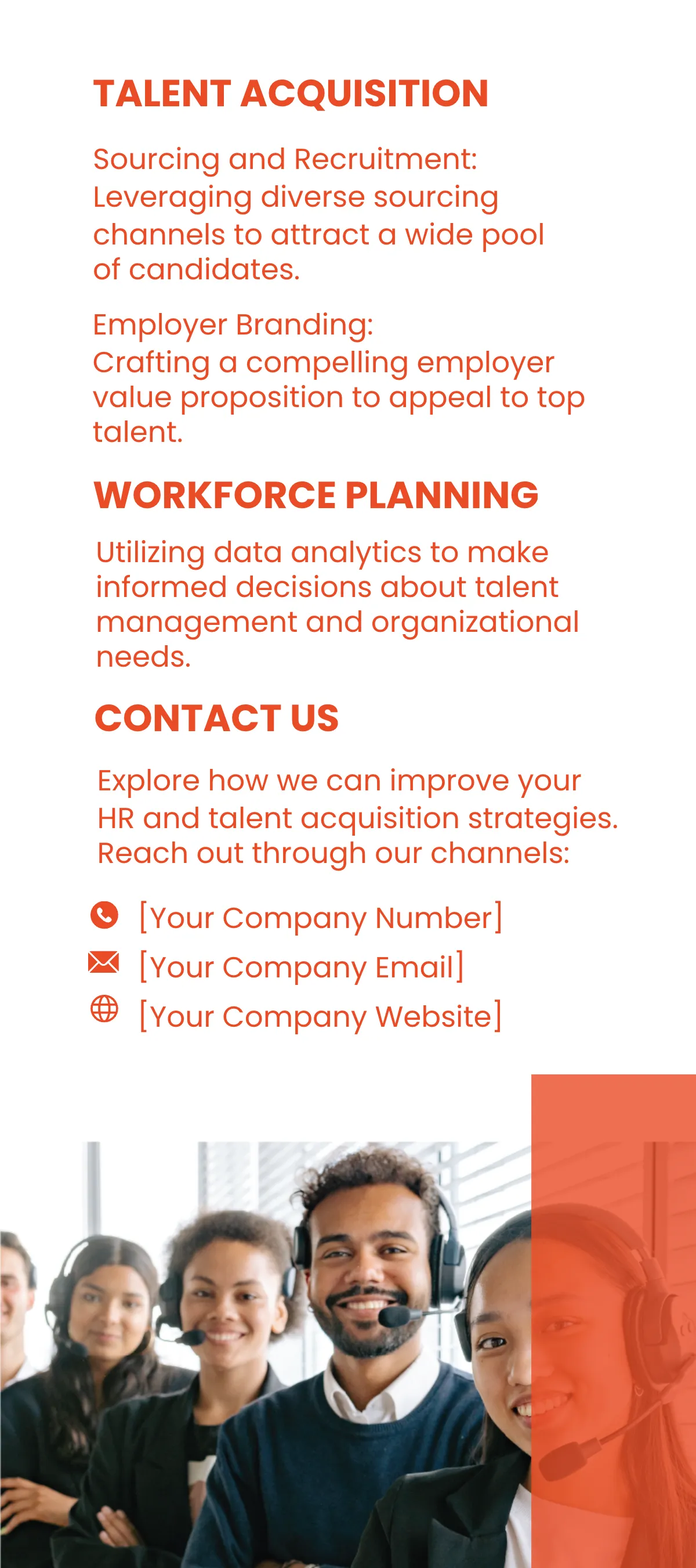 Free Human Resources and Talent Acquisition Rack Card Template to Edit Online