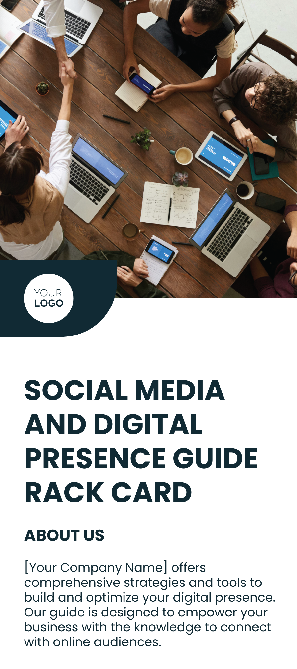 Social Media and Digital Presence Guide Rack Card Template