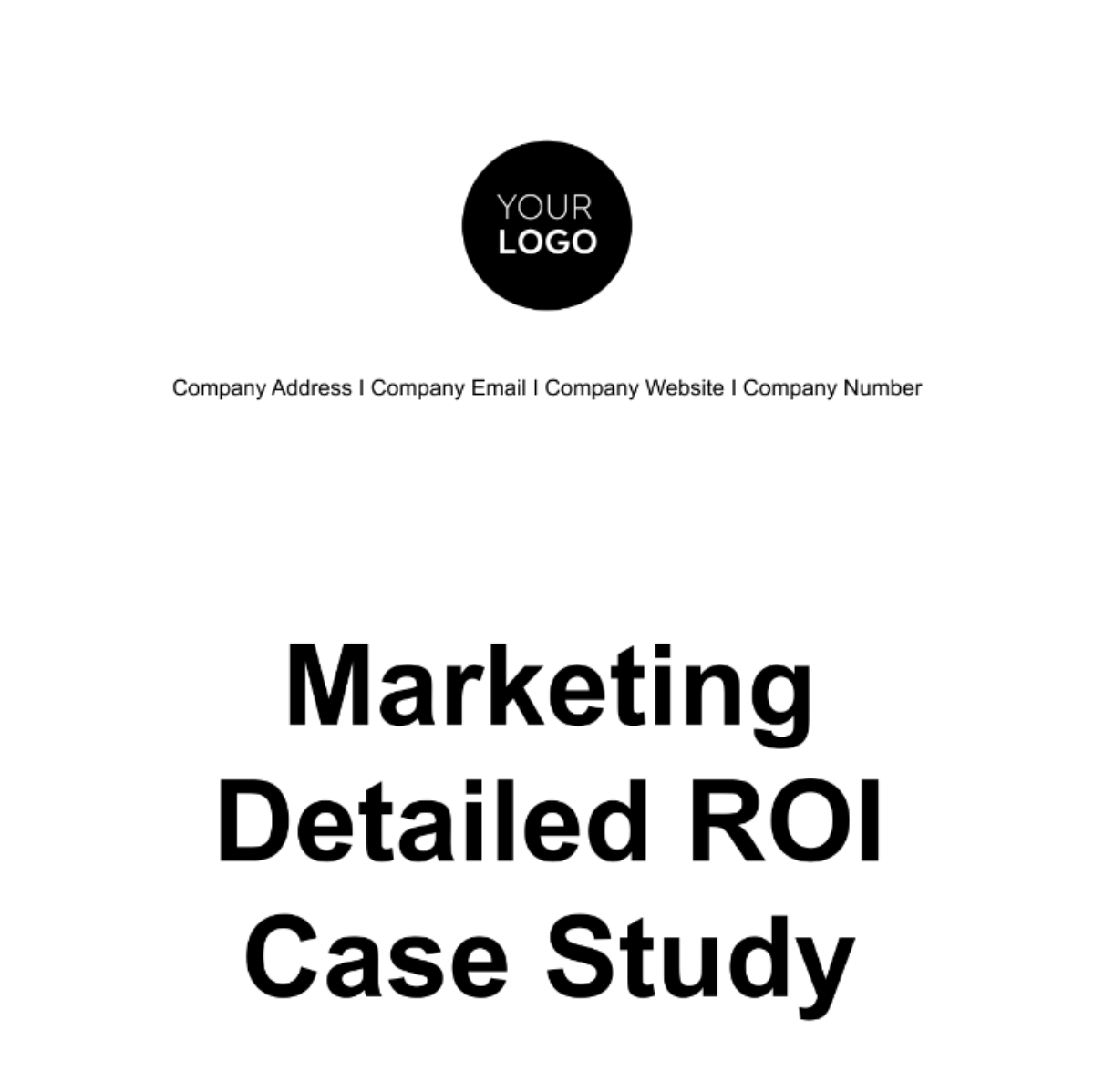 Free Marketing Detailed ROI Case Study Template