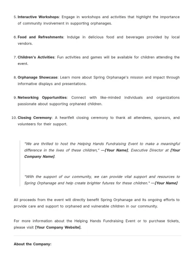 Free Aesthetic Event Press Release Template to Edit Online