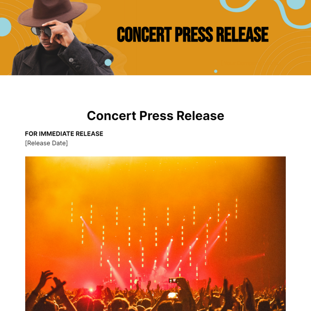 Concert Press Release Template