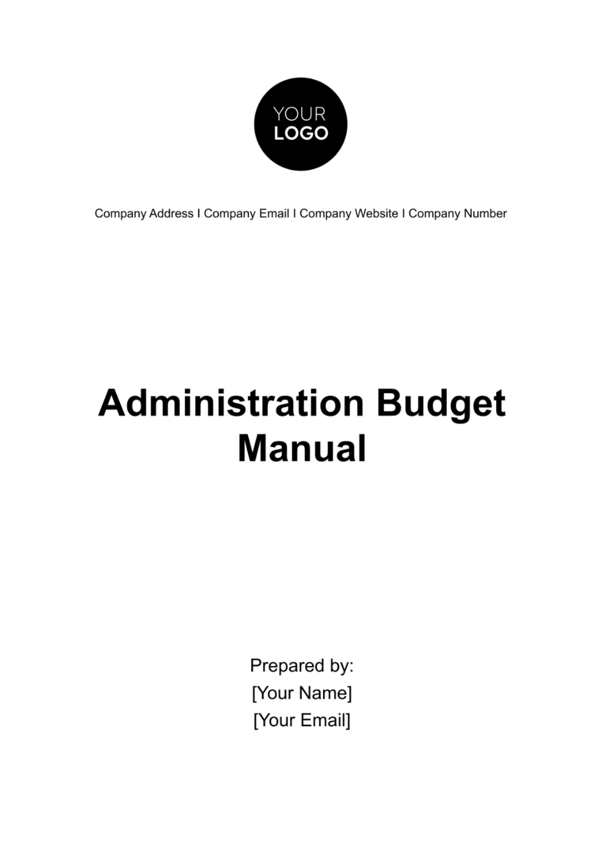 Administration Budget Manual Template - Edit Online & Download