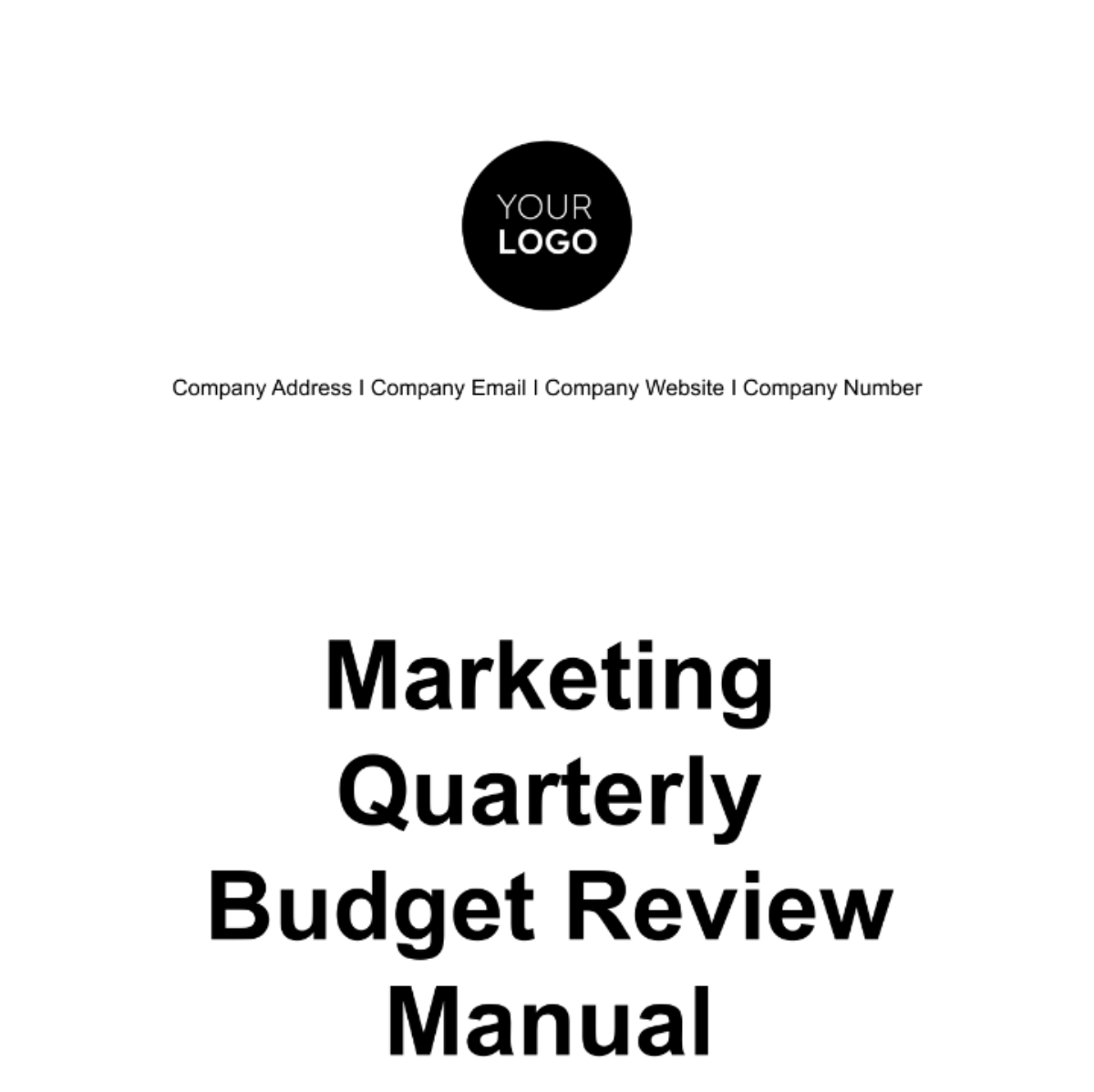 Free Marketing Quarterly Budget Review Manual Template