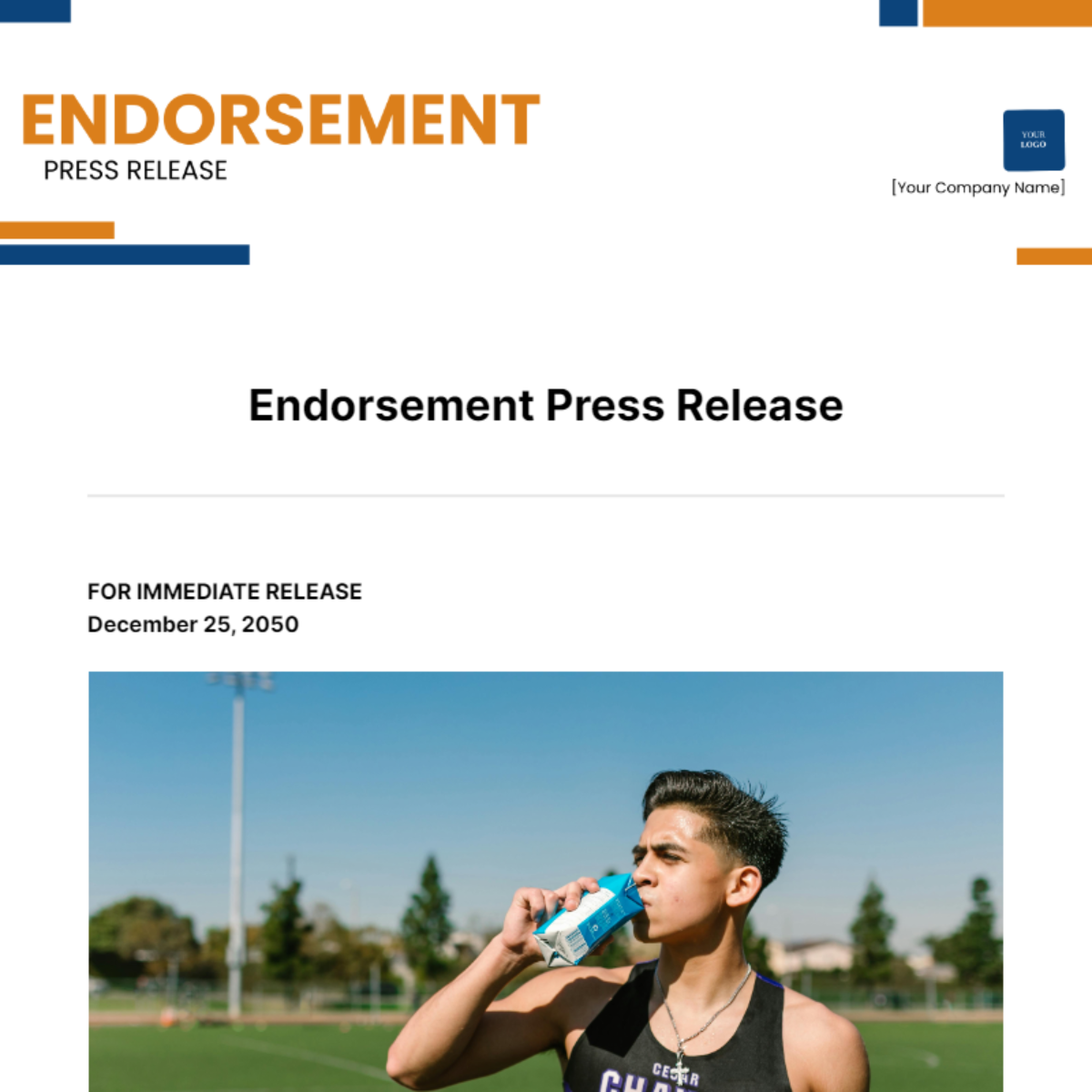 Endorsement Press Release Template
