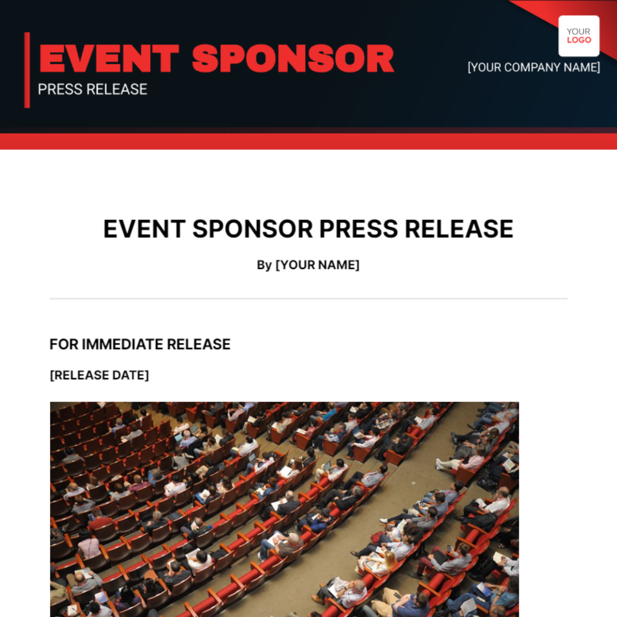 Event Sponsor Press Release Template