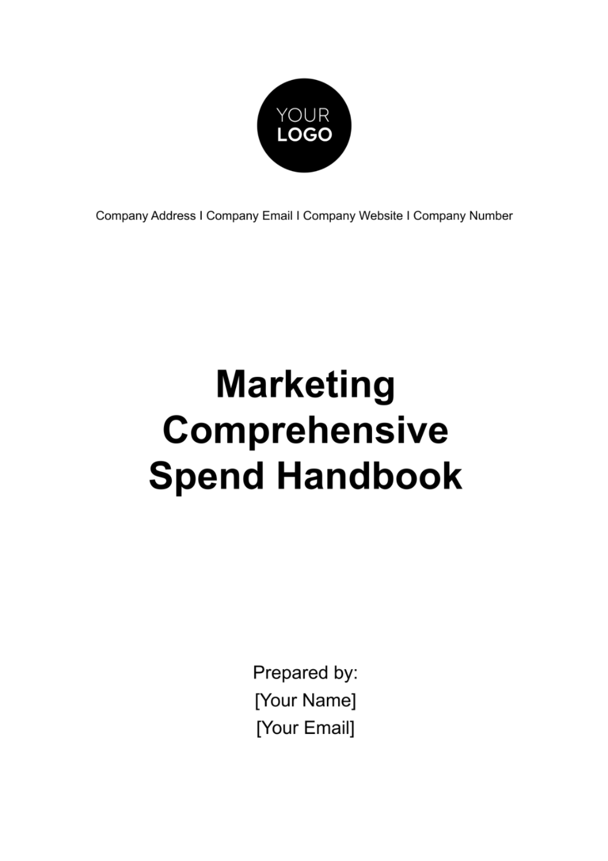 Marketing Comprehensive Spend Handbook Template - Edit Online & Download