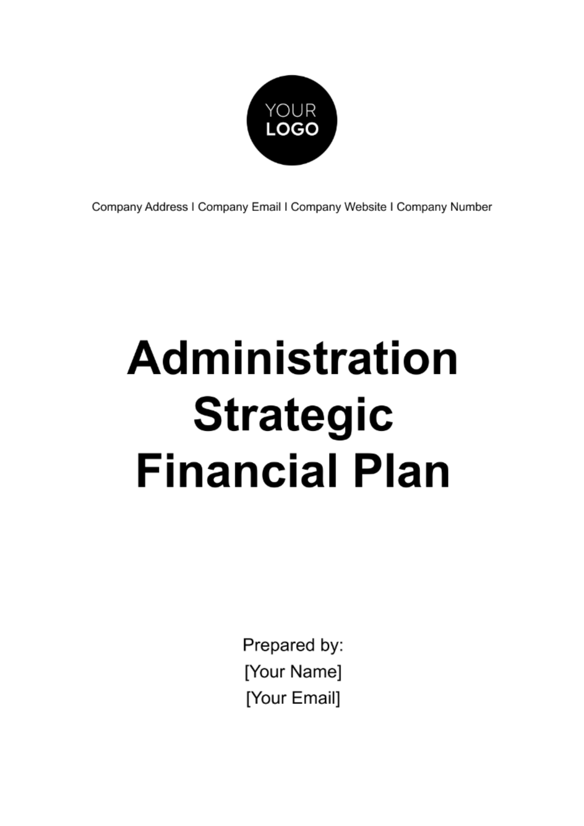 Administration Strategic Financial Plan Template