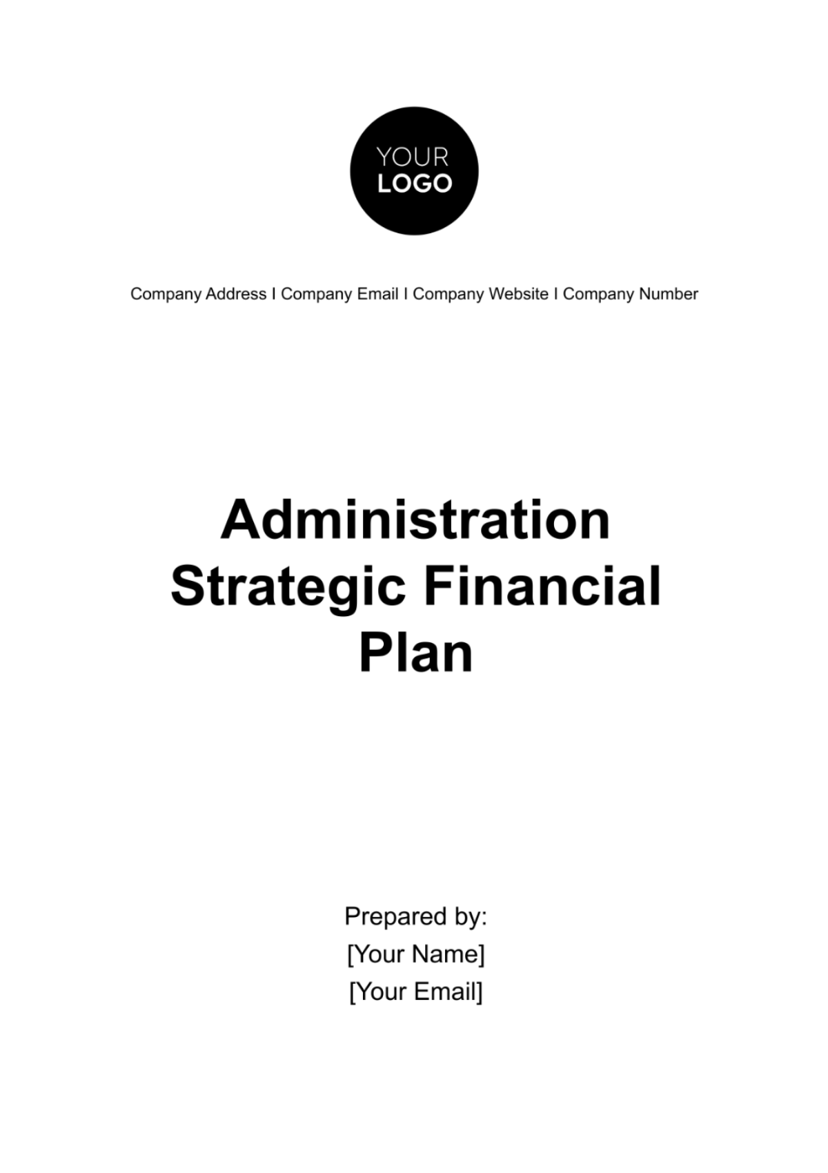 Administration Strategic Financial Plan Template - Edit Online & Download