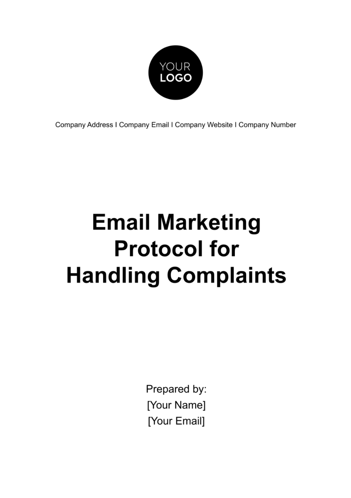 Free Email Marketing Protocol for Handling Complaints Template to Edit Online
