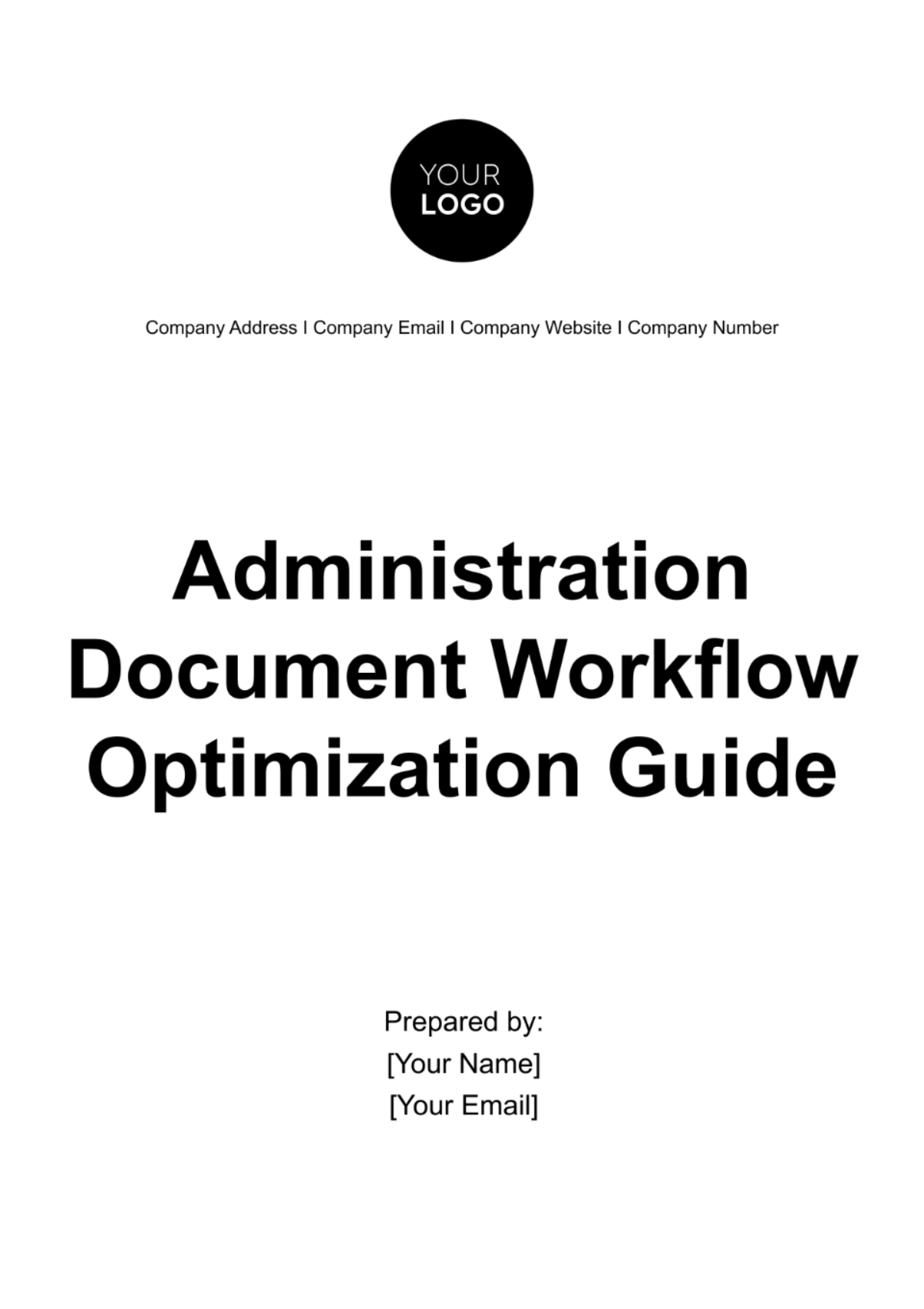 Free Administration Document Workflow Optimization Guide Template