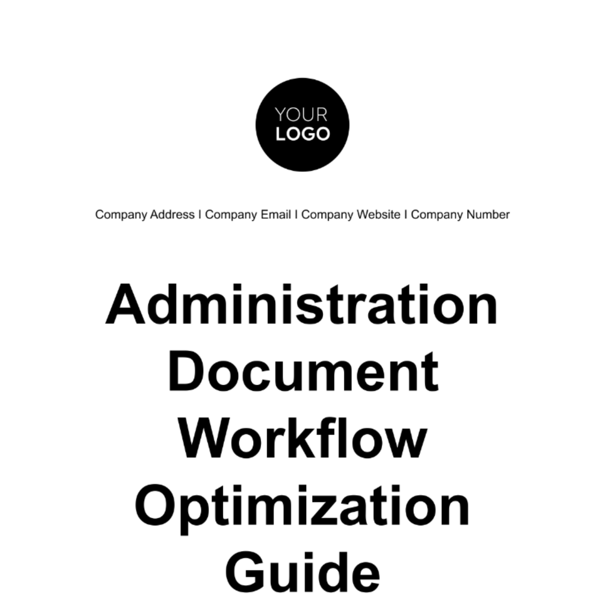 Administration Document Workflow Optimization Guide Template - Edit ...