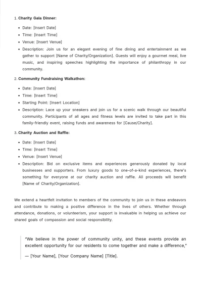 Free Community Event Press Release Template to Edit Online