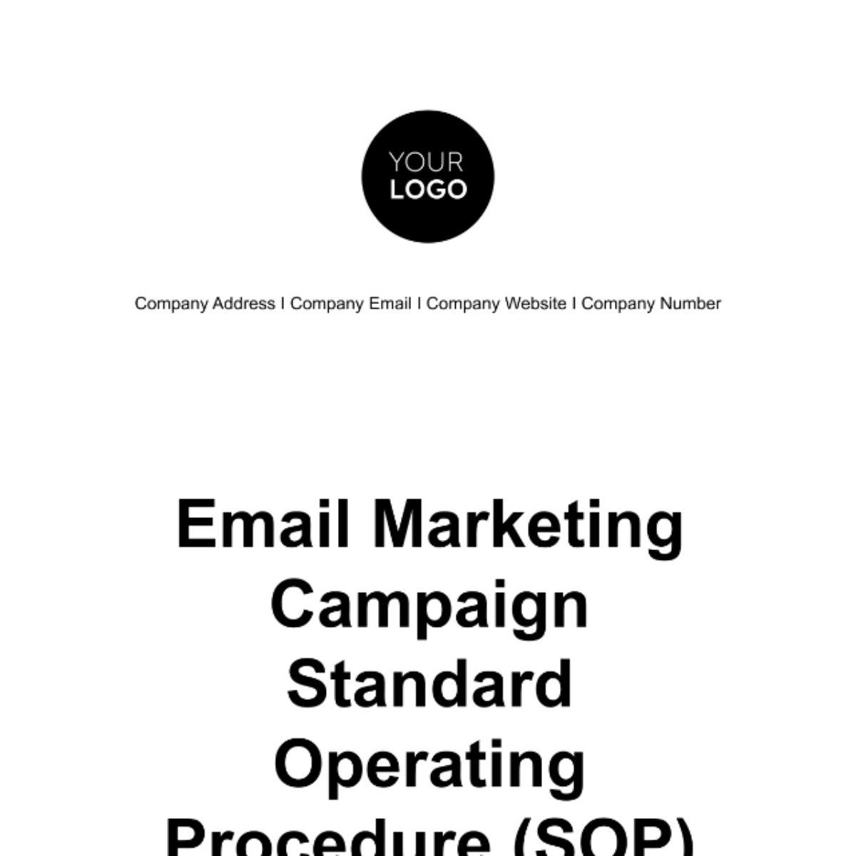 Email Marketing Campaign Standard Operating Procedure (SOP) Template