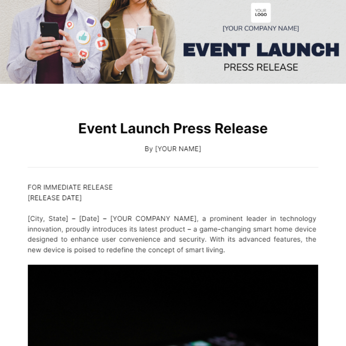 Free Event Launch Press Release Template