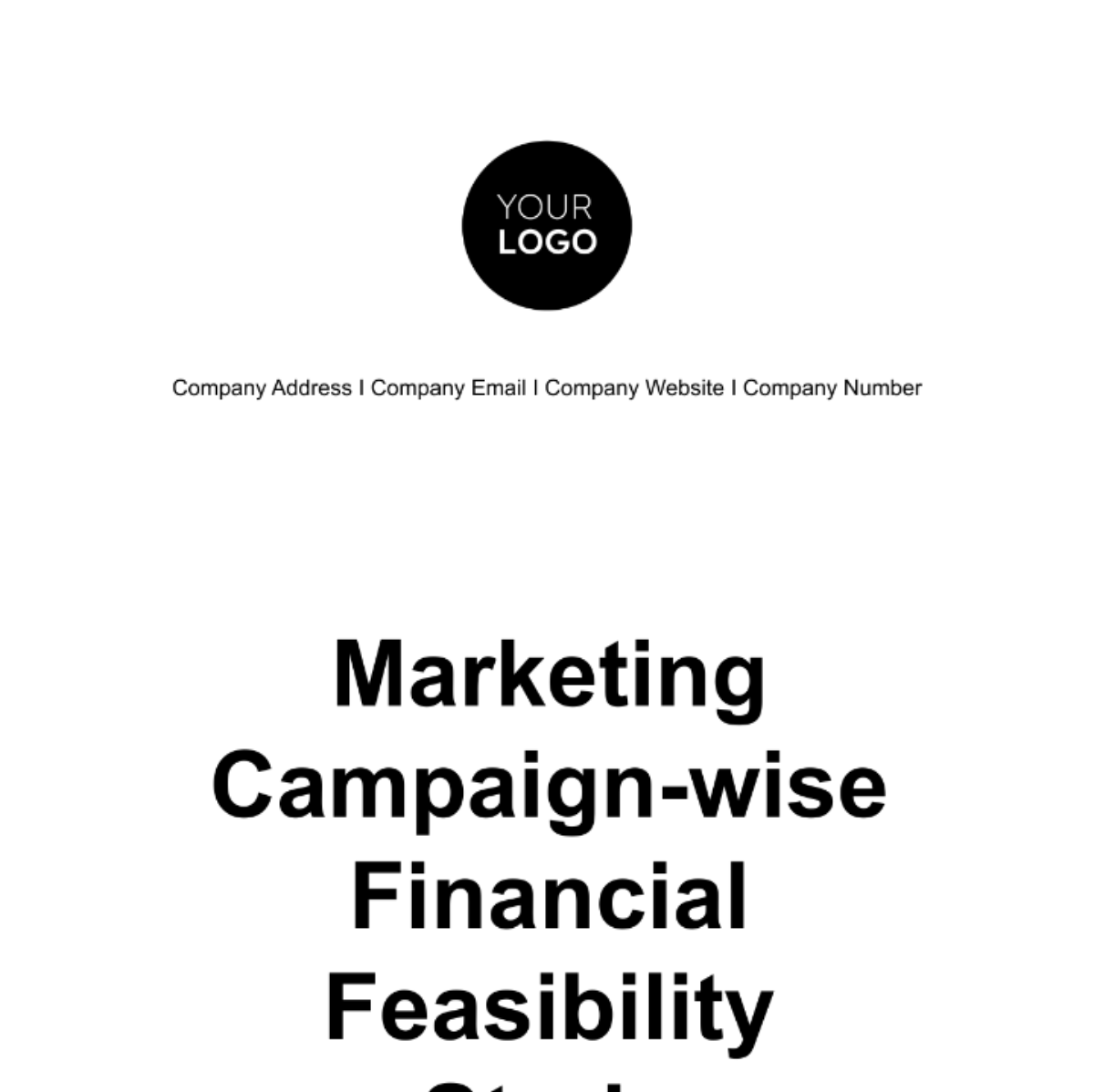 Free Marketing Campaign-wise Financial Feasibility Study Template