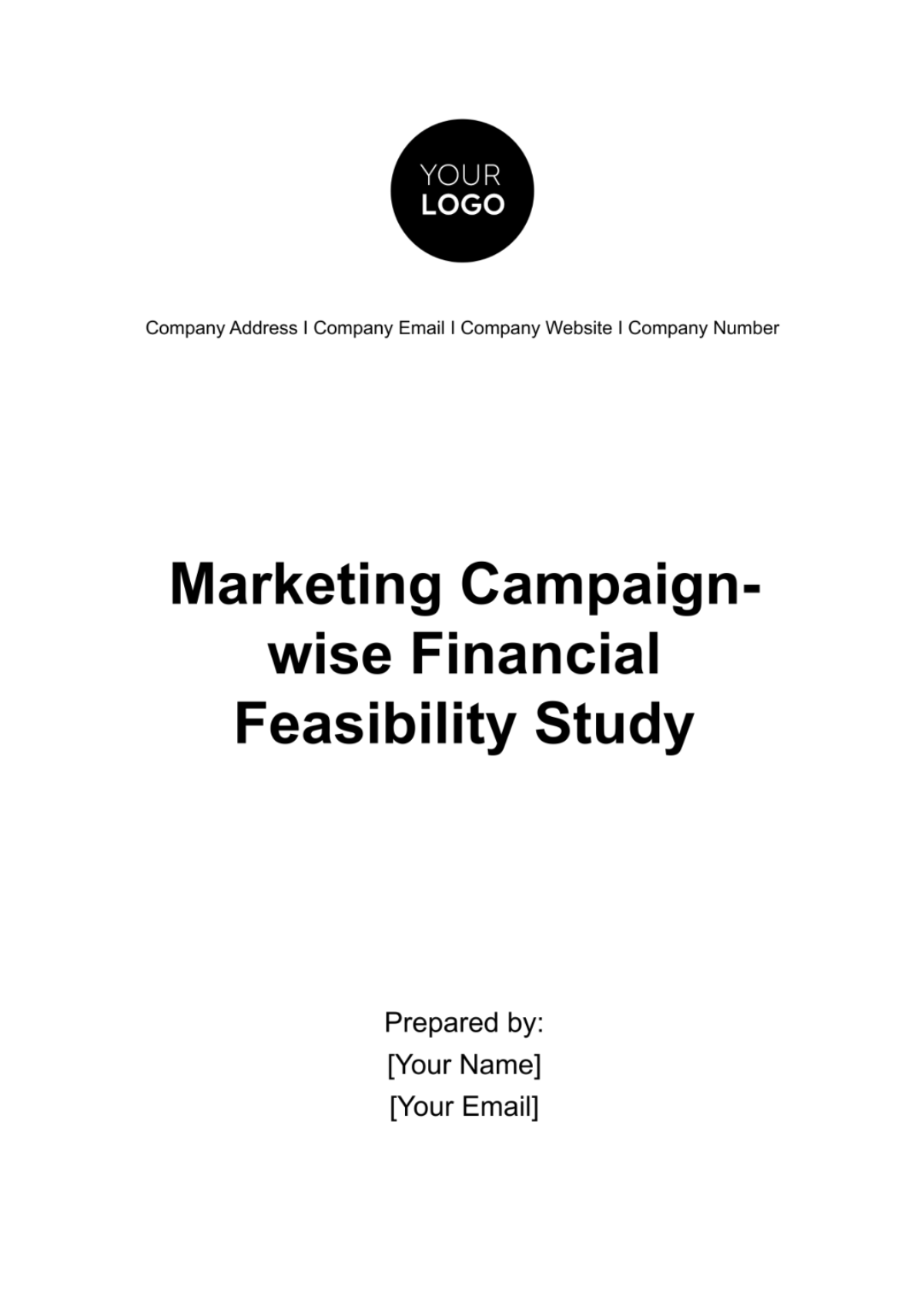 Marketing Campaign-wise Financial Feasibility Study Template - Edit Online & Download