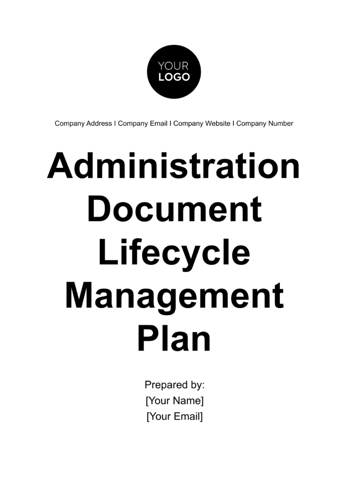 Administration Document Lifecycle Management Plan Template