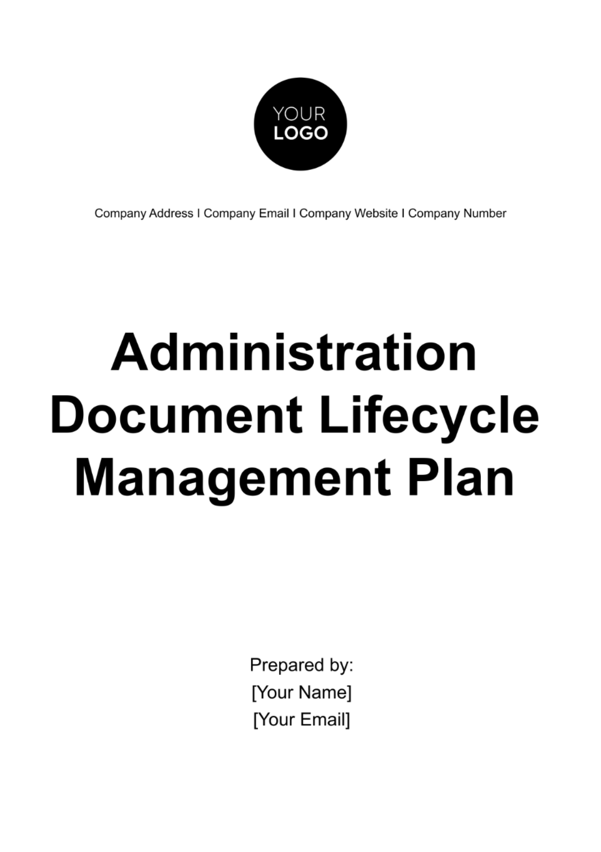 Free Administration Document Lifecycle Management Plan Template