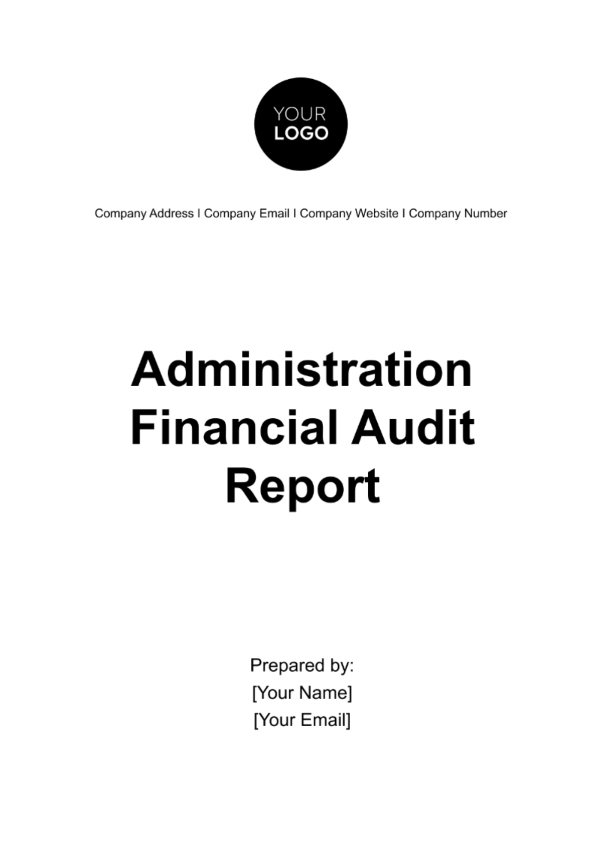 Free Administration Financial Audit Report Template