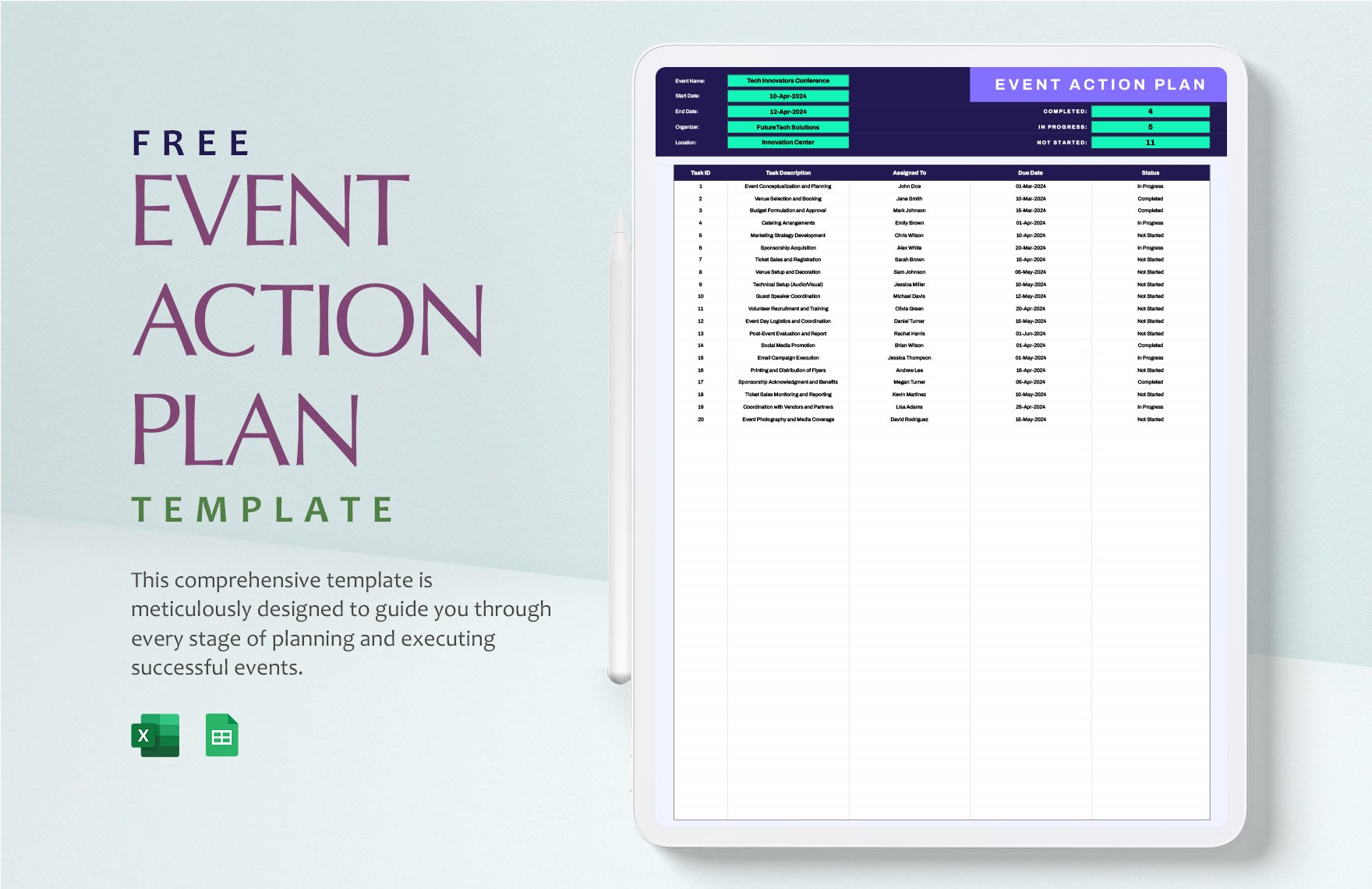 Event Action Plan Template